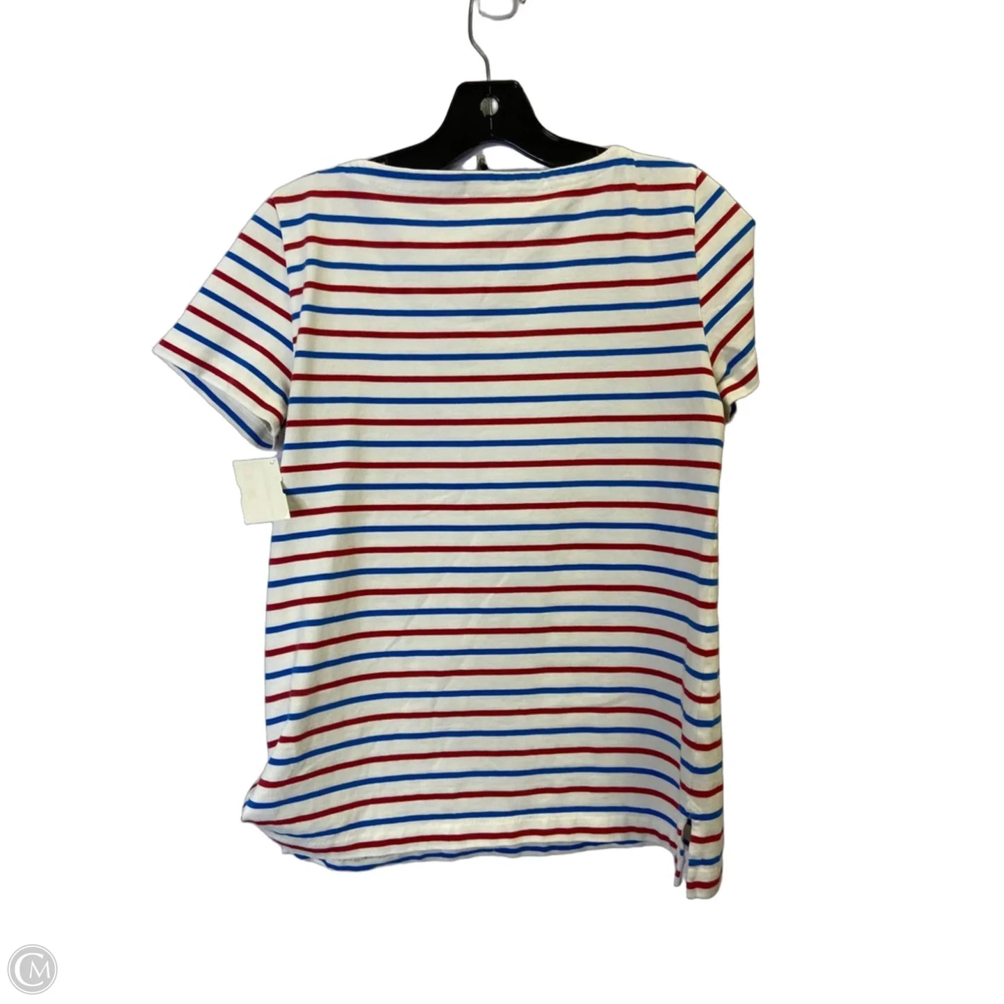 Top Short Sleeve Basic By J. Crew In Blue Red & White, Size: Xs