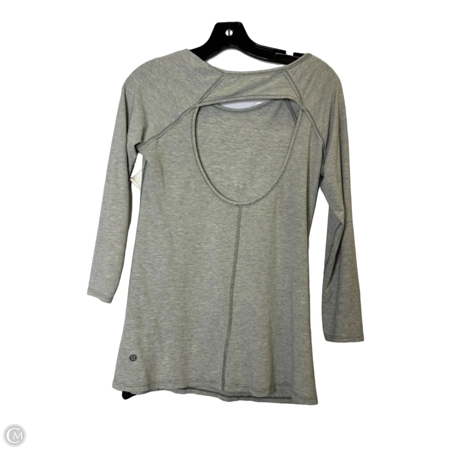 Athletic Top Long Sleeve Crewneck By Lululemon In Grey, Size: M