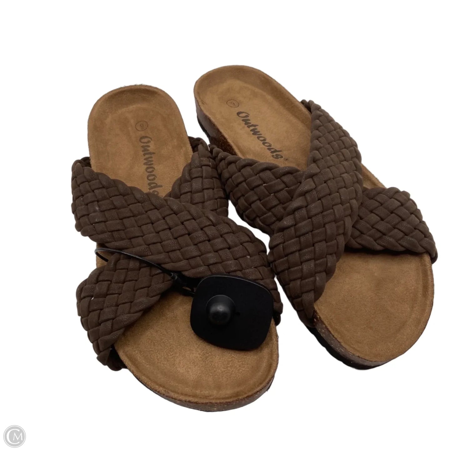 Sandals Flats By Clothes Mentor In Brown, Size: 9