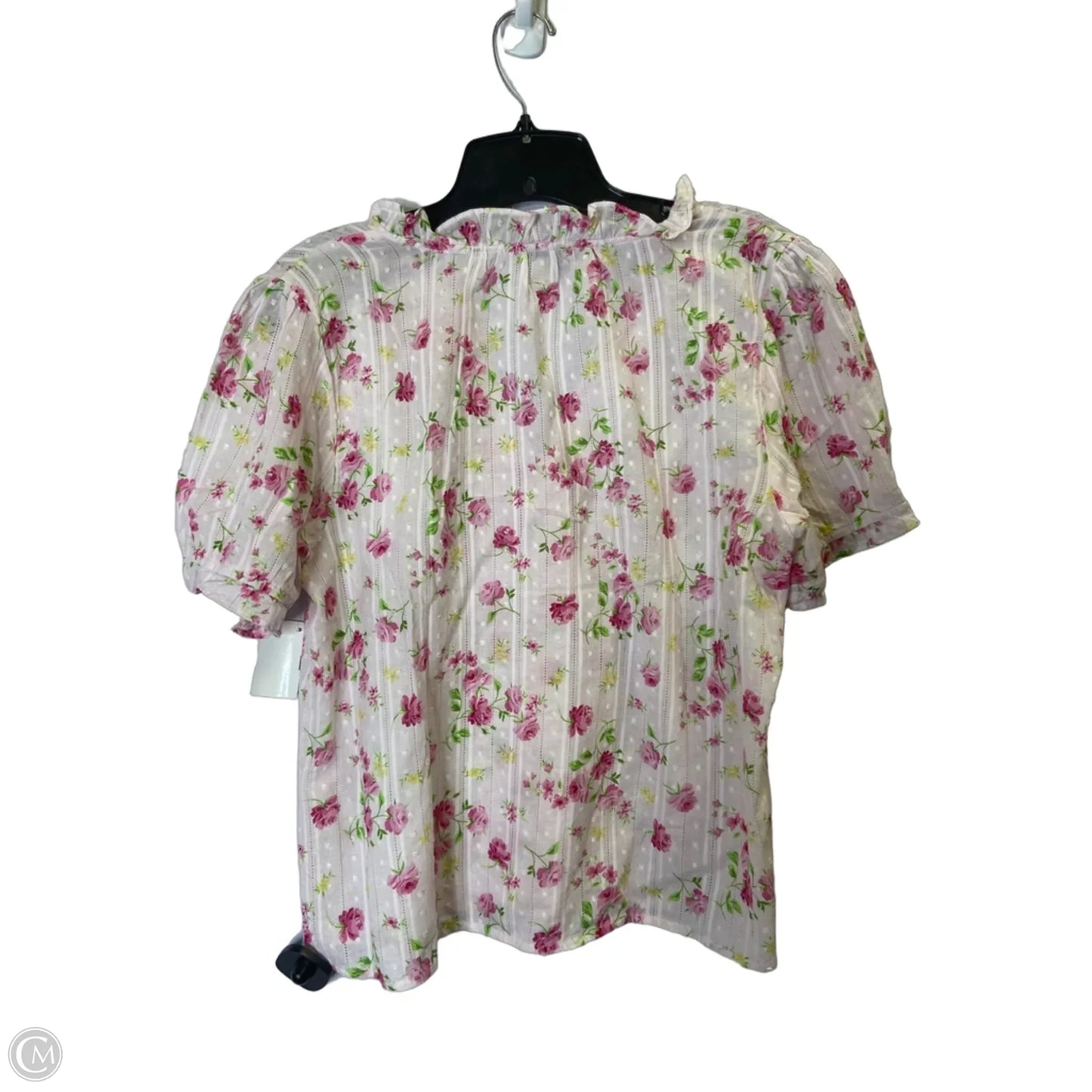 Top Short Sleeve By Nanette By Nanette Lepore In Floral Print, Size: L