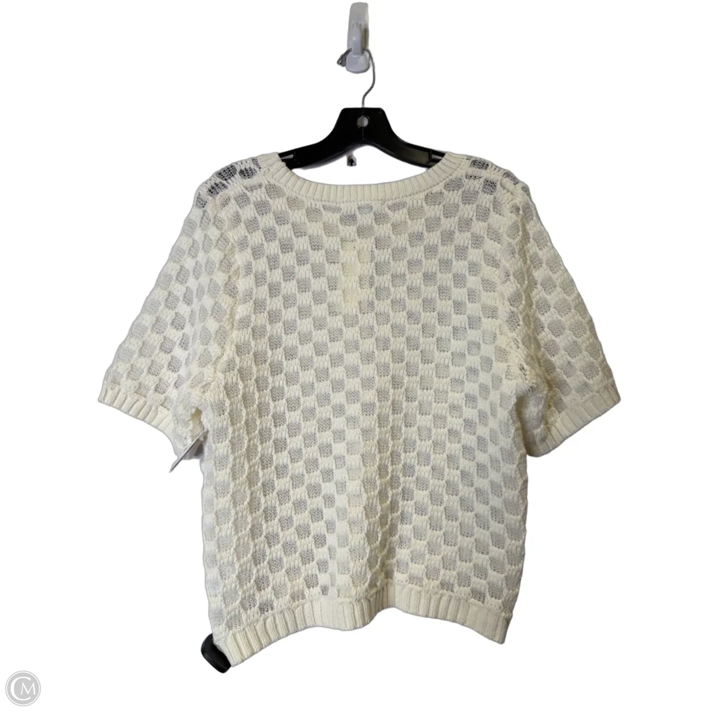 Top Short Sleeve By Evereve In Cream, Size: M