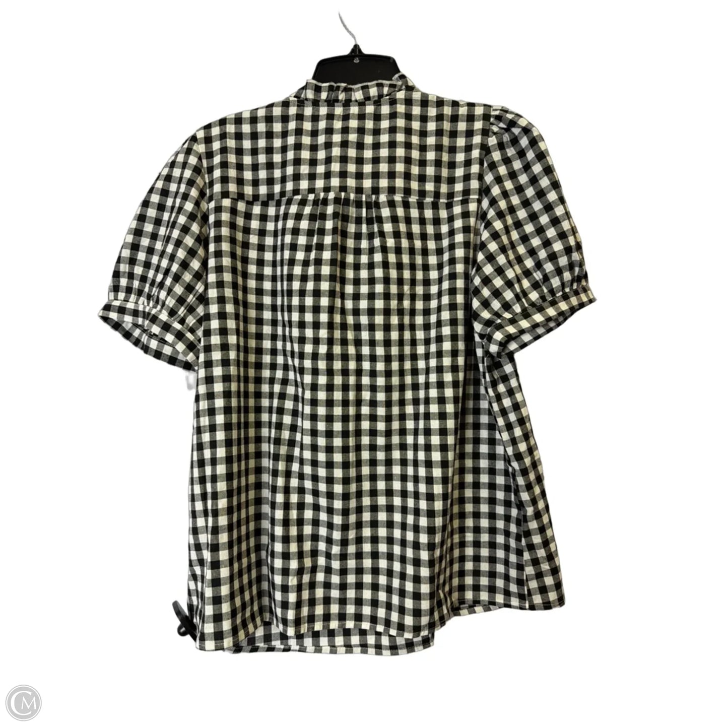 Top Short Sleeve By Clothes Mentor In Black & White, Size: M