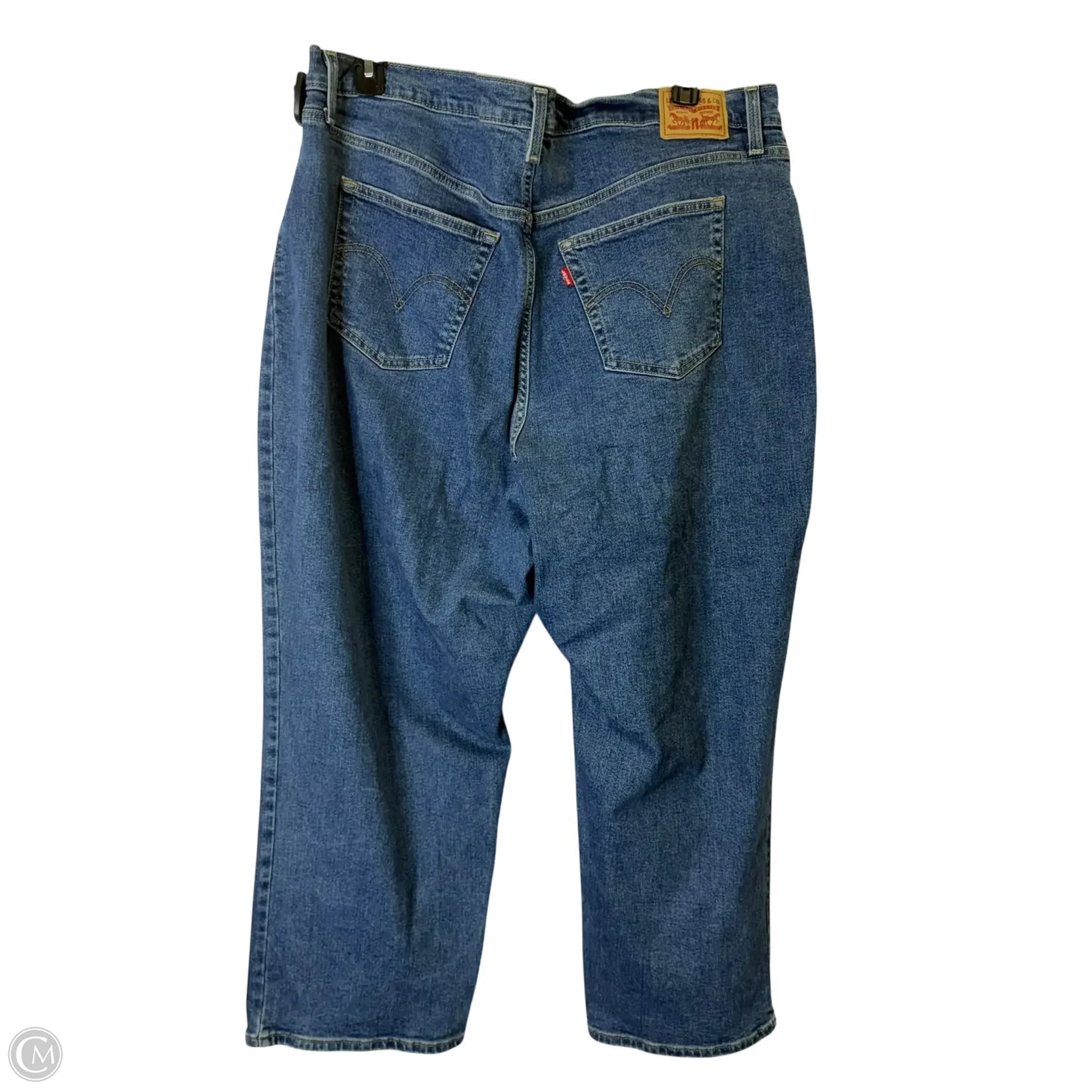 Jeans Straight By Levis In Blue Denim, Size: 22