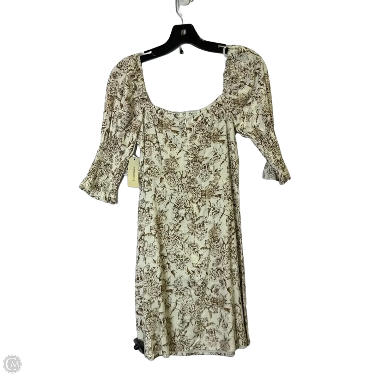Dress Casual Short By Mi Ami In Cream, Size: S