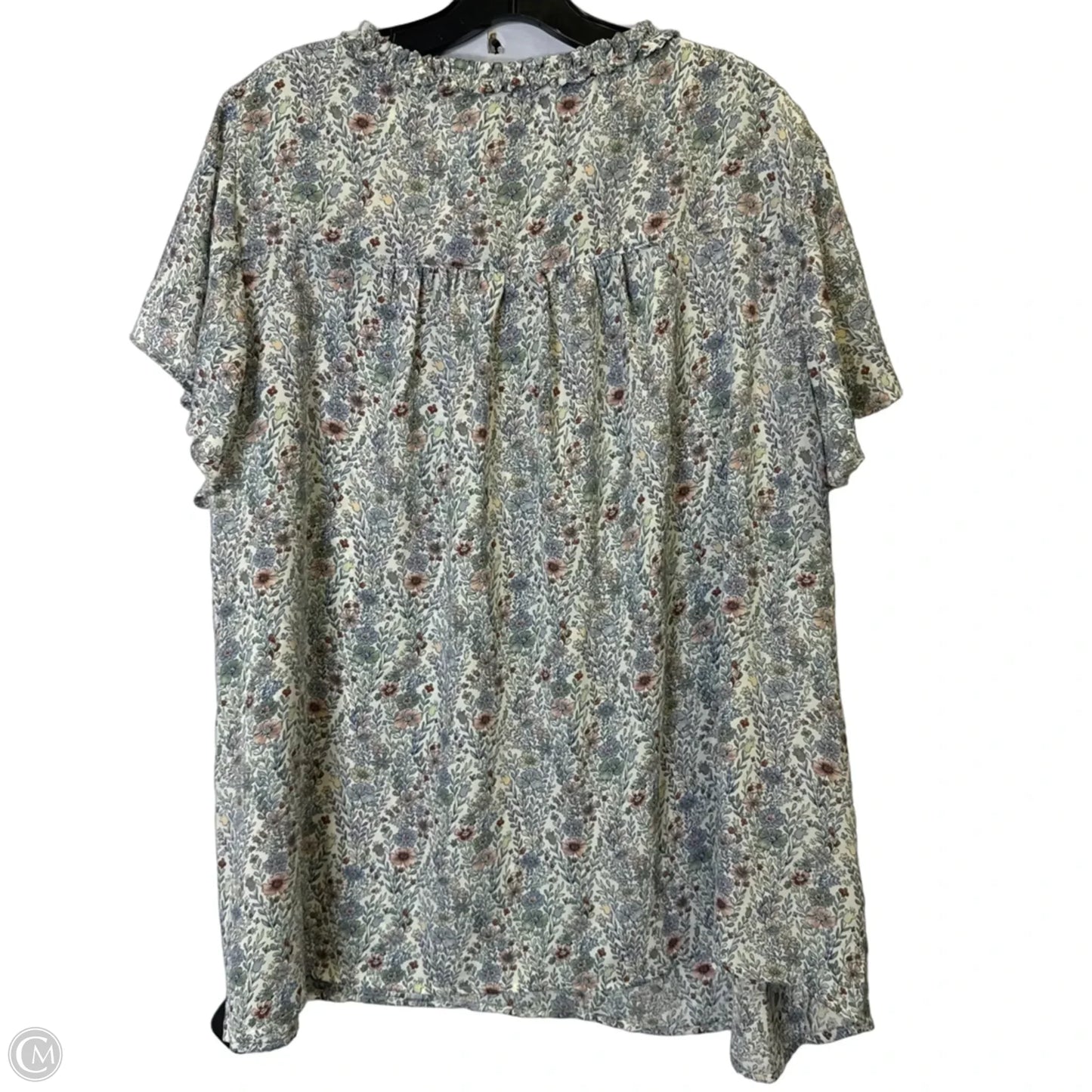 Top Short Sleeve By Rose And Olive In Floral Print, Size: 3x