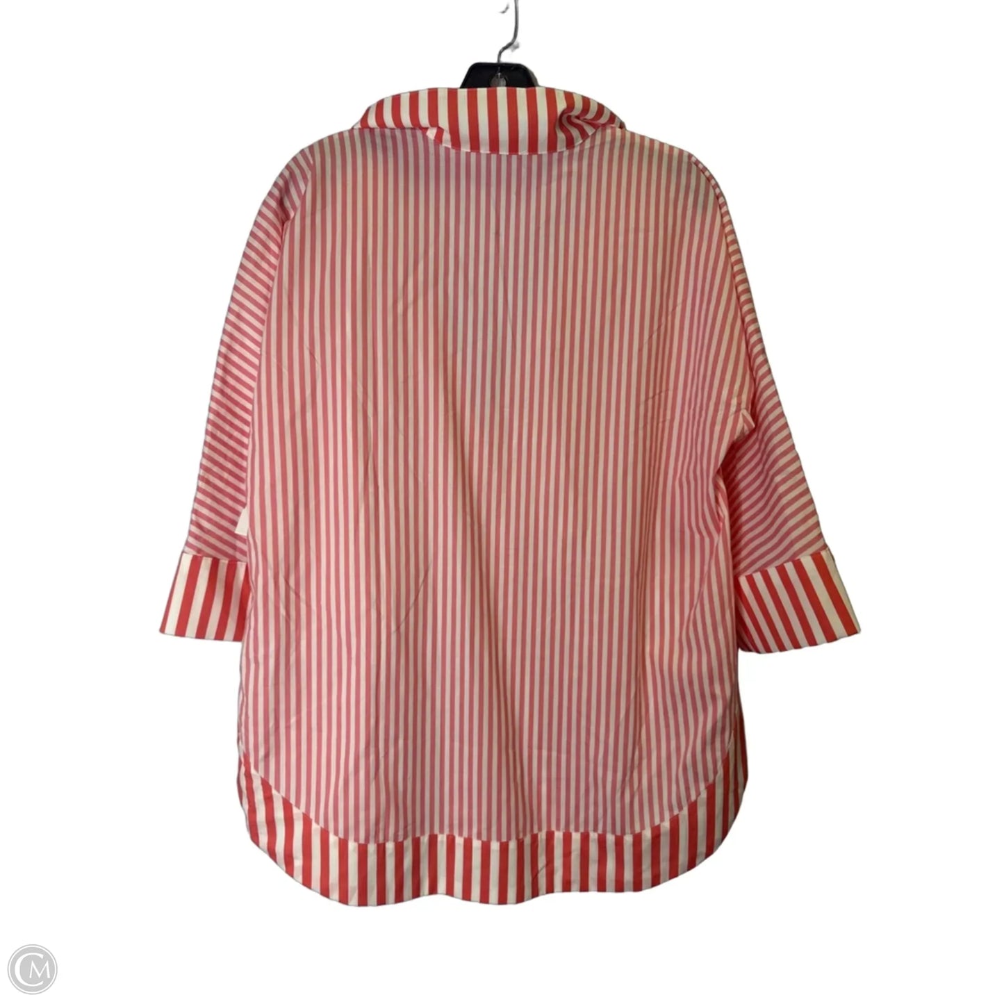 Top Short Sleeve By Talbots In Striped Pattern, Size: M