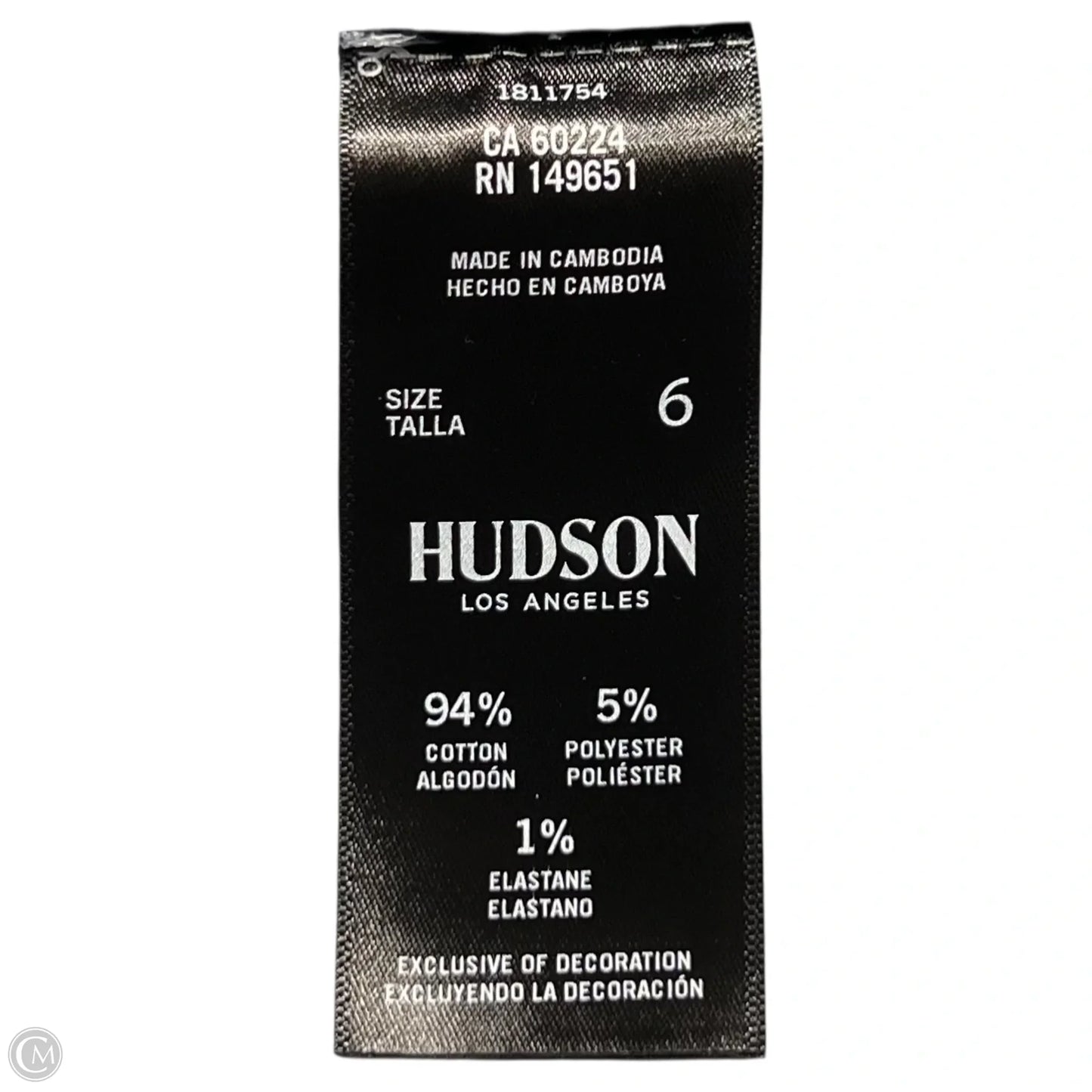 Jeans Boot Cut By Hudson In Blue Denim, Size: 6