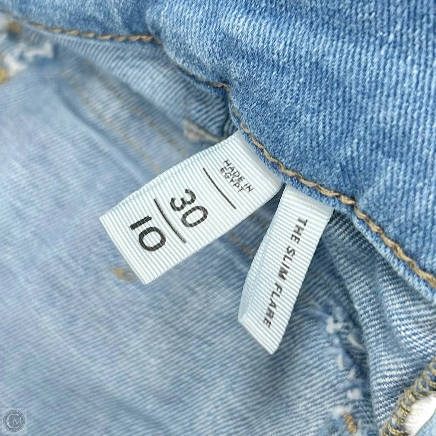 Jeans Flared By Loft In Blue Denim, Size: 10