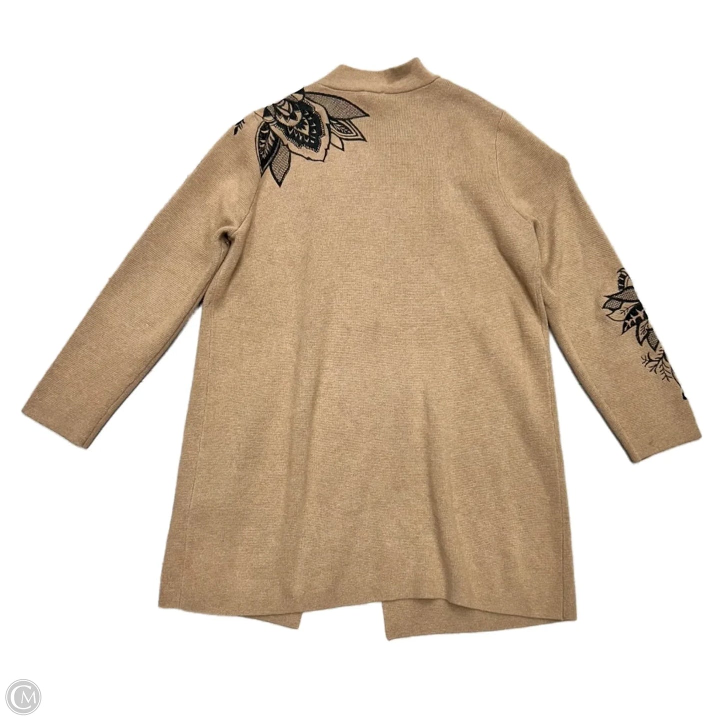 Cardigan By Chicos In Black & Tan, Size: L