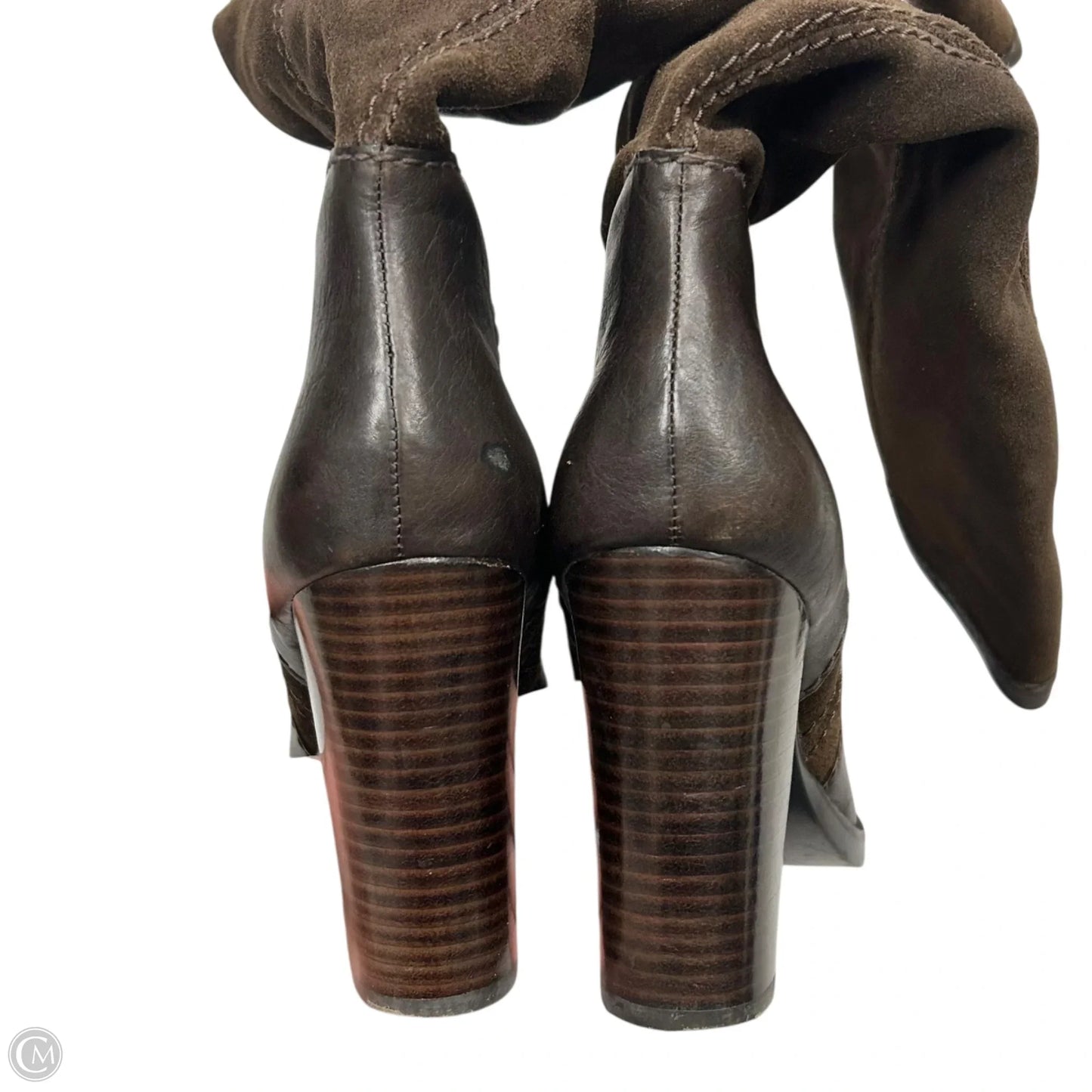 Boots Mid-calf Heels By Nine West In Brown, Size: 8.5