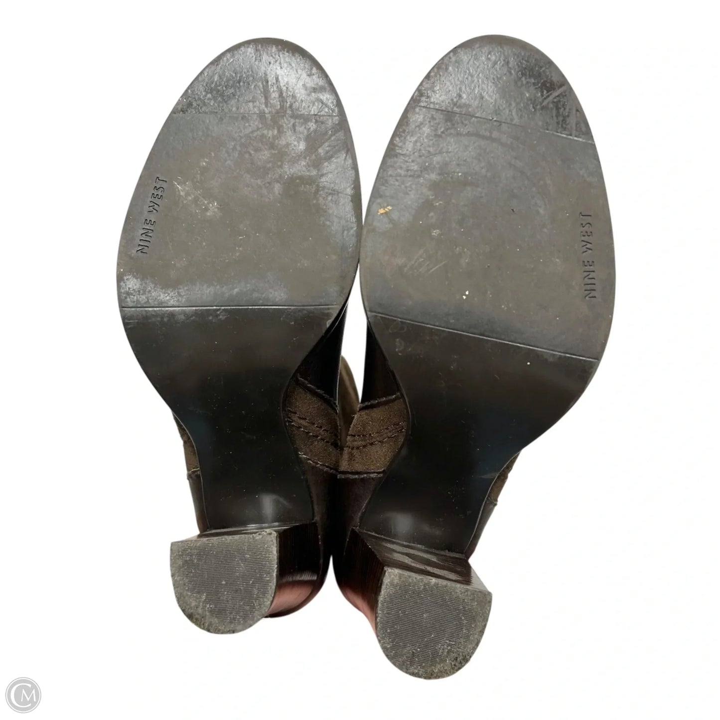 Boots Mid-calf Heels By Nine West In Brown, Size: 8.5