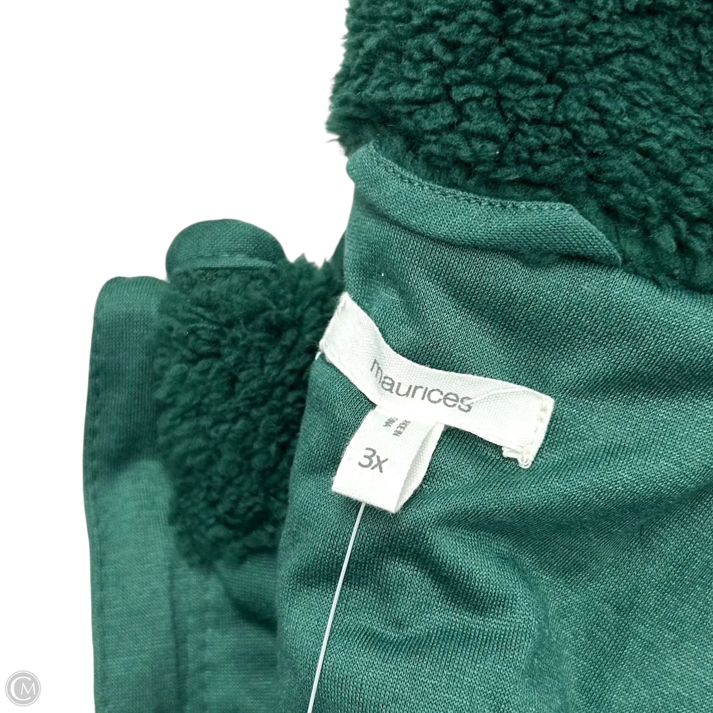 Jacket Faux Fur & Sherpa By Maurices In Green, Size: 3x