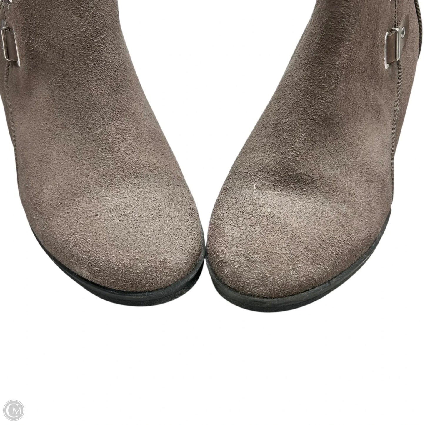Boots Ankle Heels By Clarks In Taupe, Size: 7