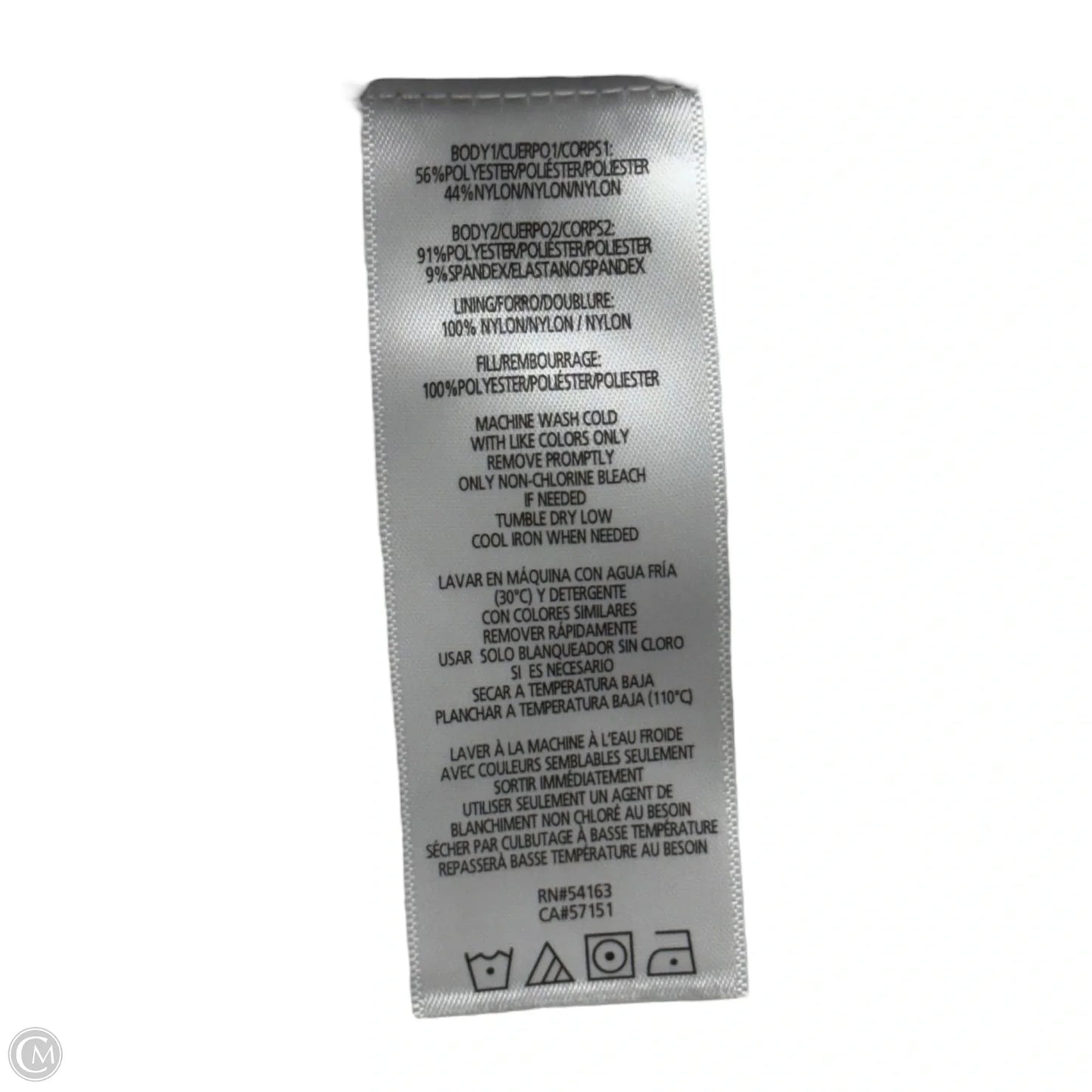 Jacket Puffer & Quilted By Calvin Klein In White, Size: L