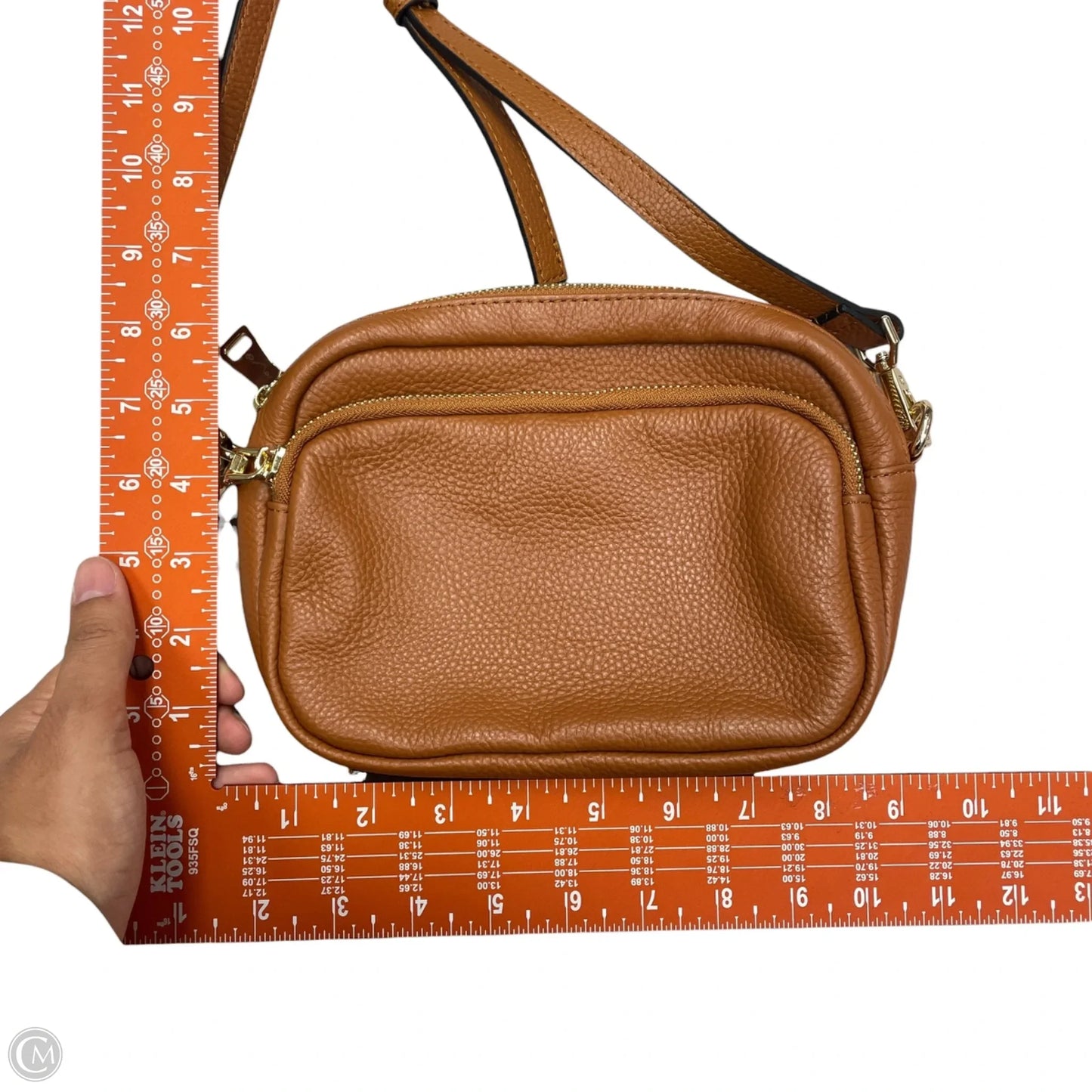 Crossbody Leather By Pom Pom London, Size: Small
