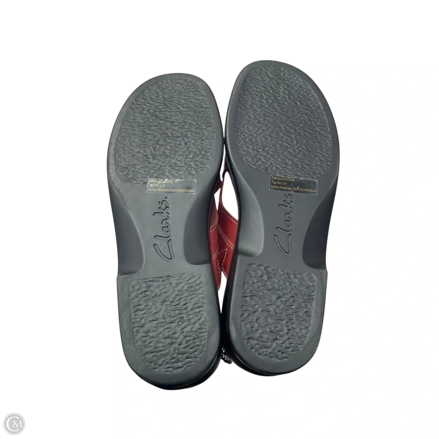 Sandals Heels Block By Clarks In Red, Size: 9