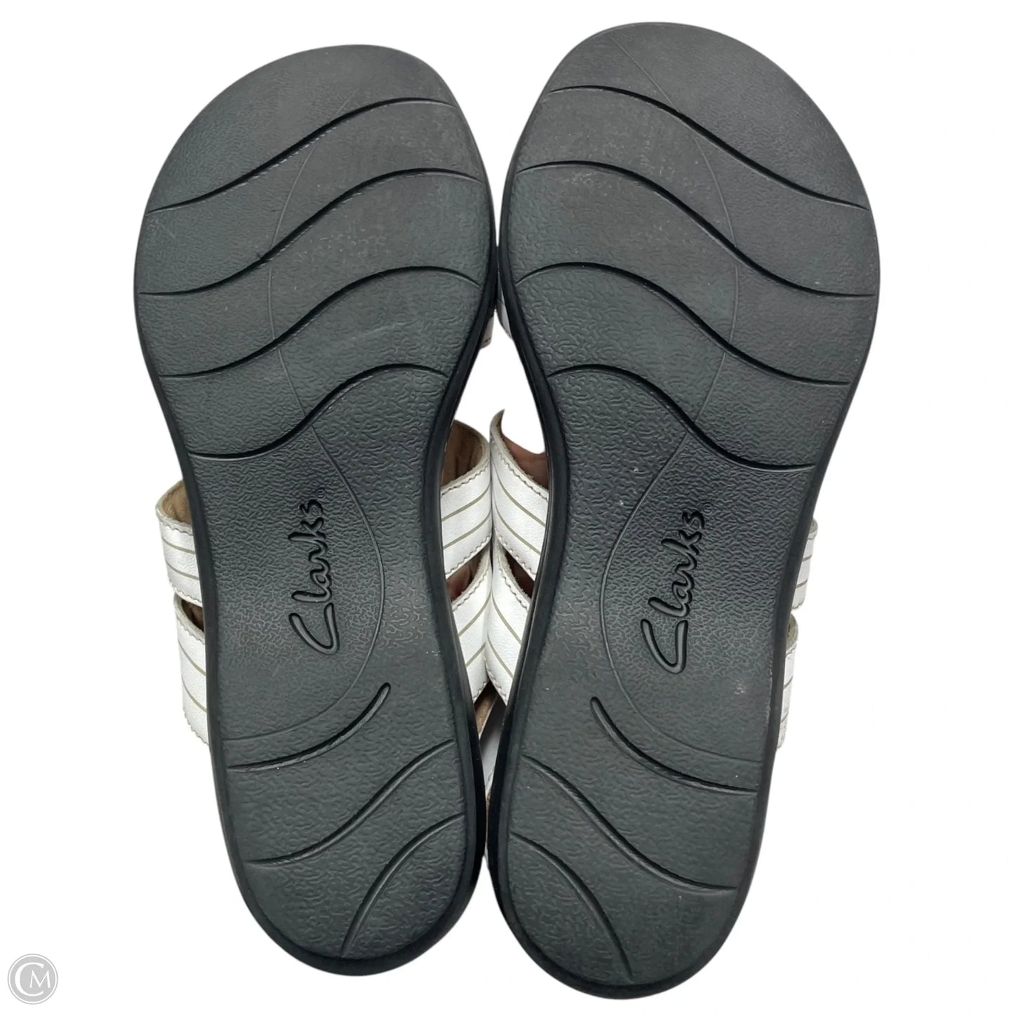 Sandals Flats By Clarks In White, Size: 9