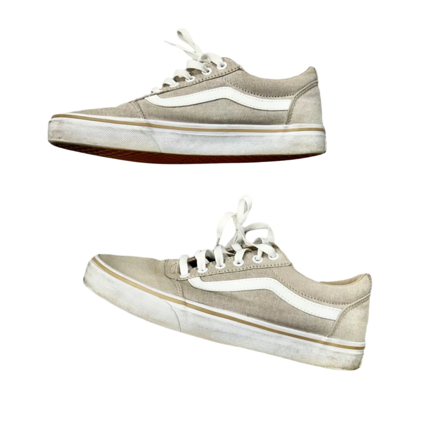 Shoes Flats By Vans In Beige, Size: 9.5