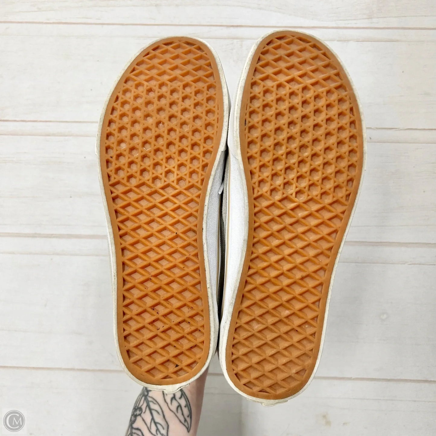 Shoes Flats By Vans In Beige, Size: 9.5