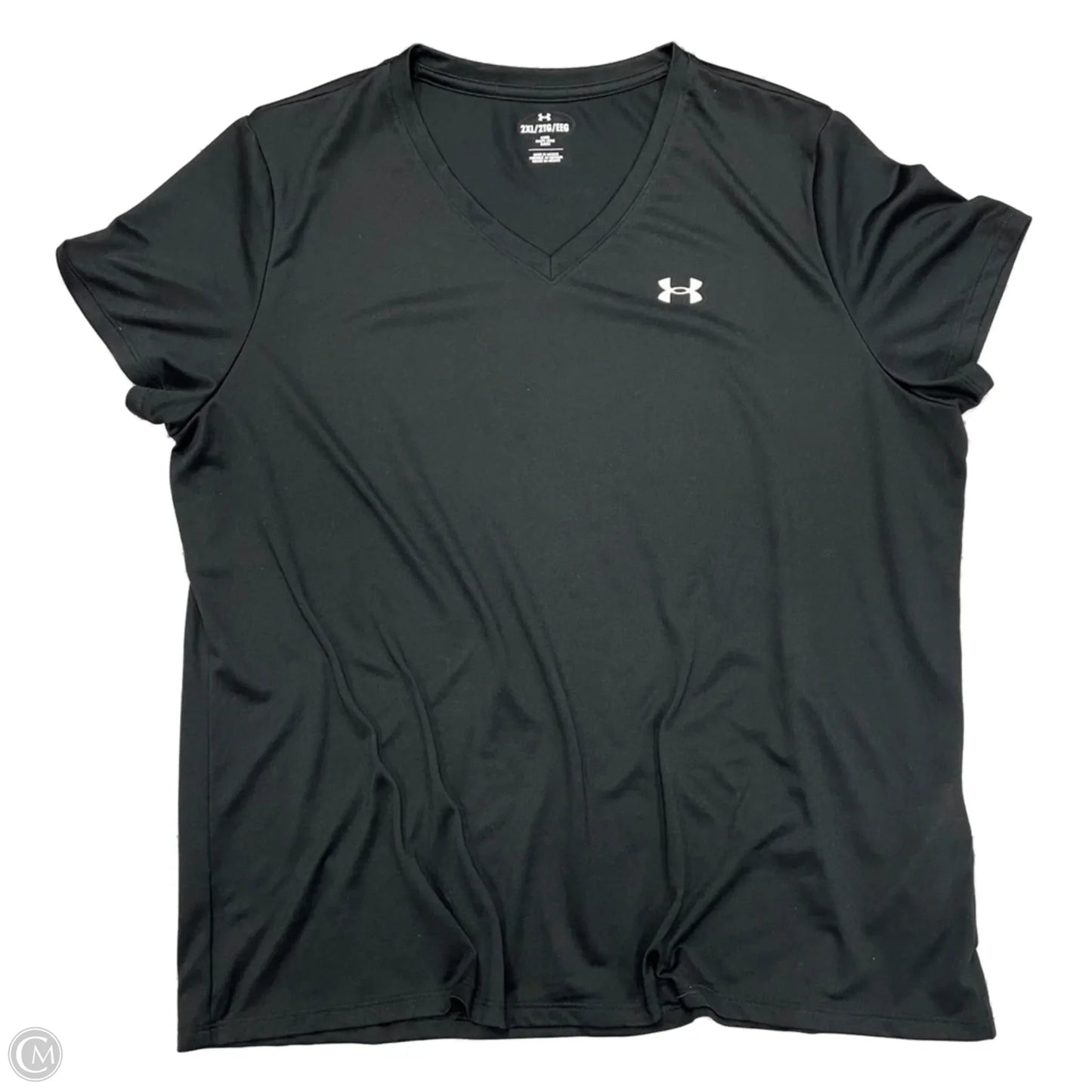 Athletic Top Short Sleeve By Under Armour In Black, Size: 2x