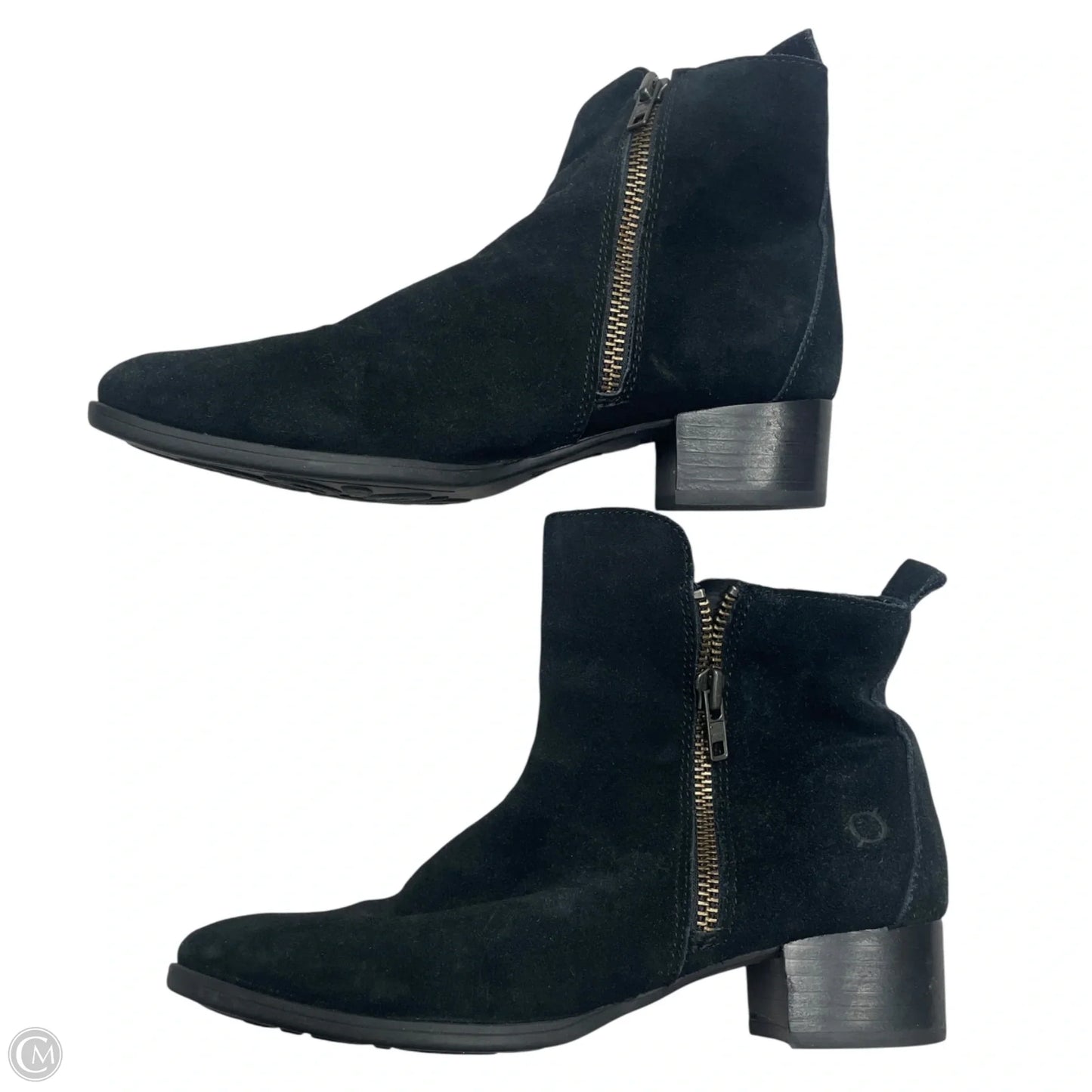 Boots Leather By Born In Black, Size: 8