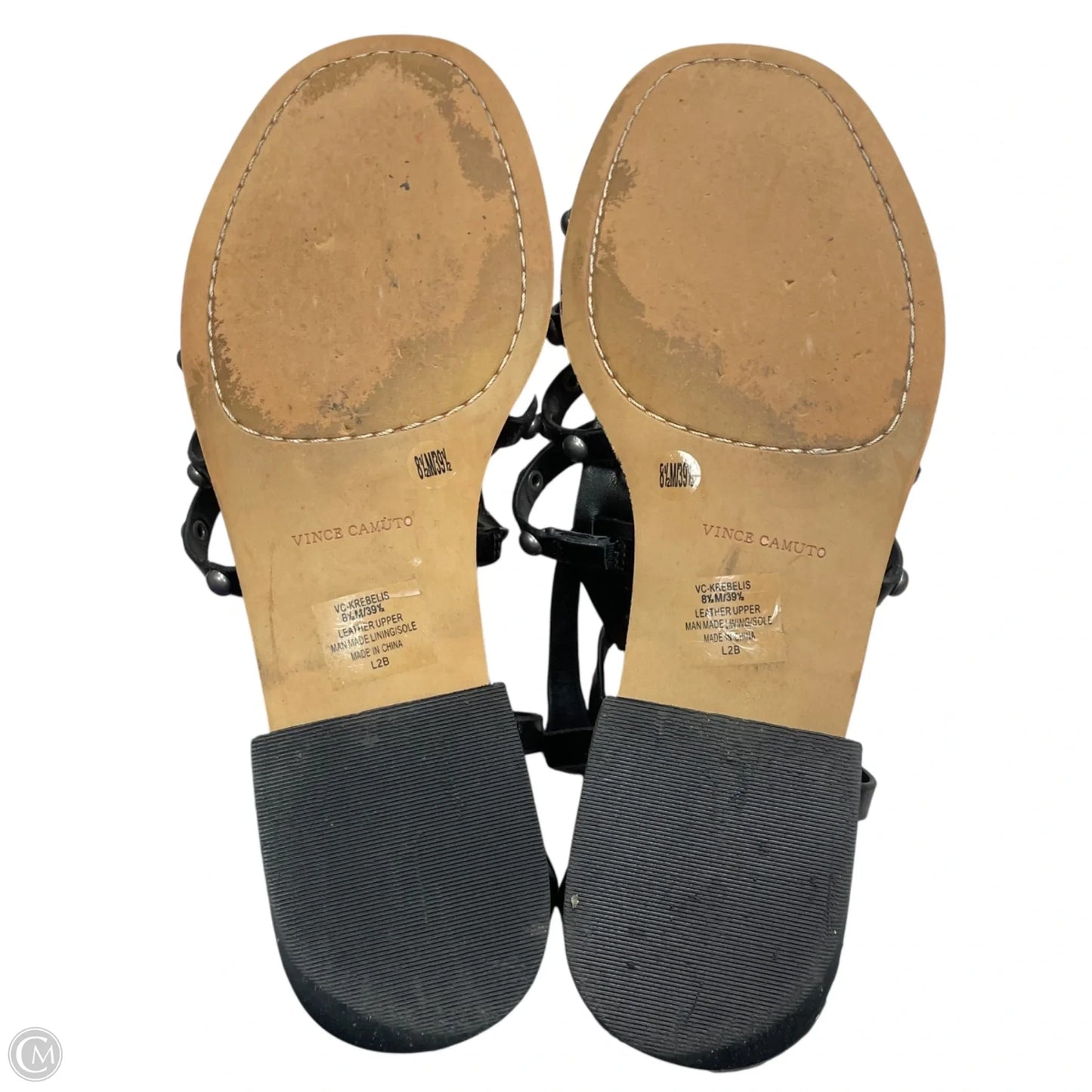 Sandals Flats By Vince Camuto In Black, Size: 8.5