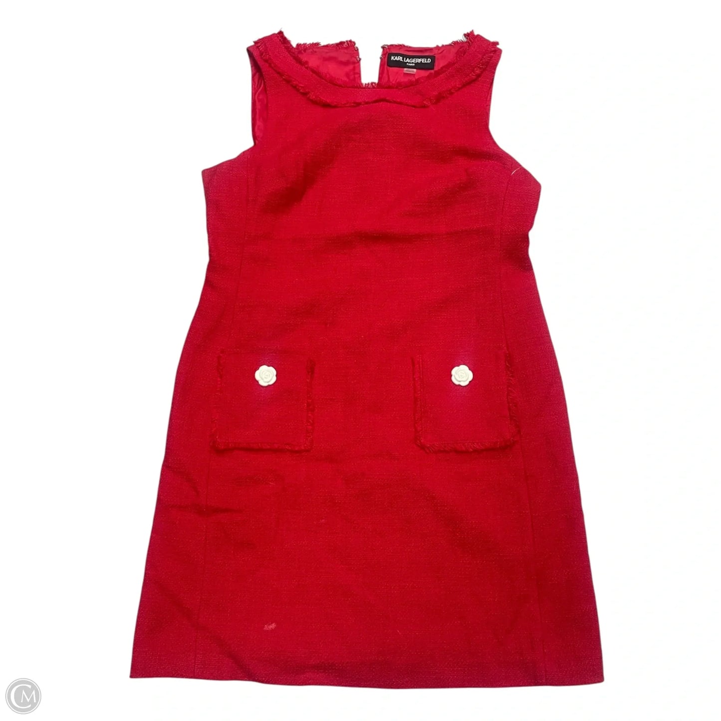 Dress Designer By Karl Lagerfeld In Red, Size: Xl