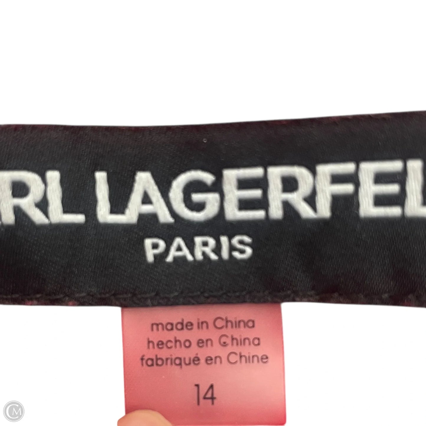 Dress Designer By Karl Lagerfeld In Red, Size: Xl