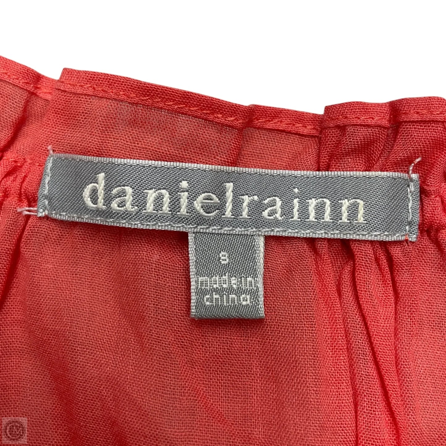 Blouse Short Sleeve By Daniel Rainn In Coral, Size: S