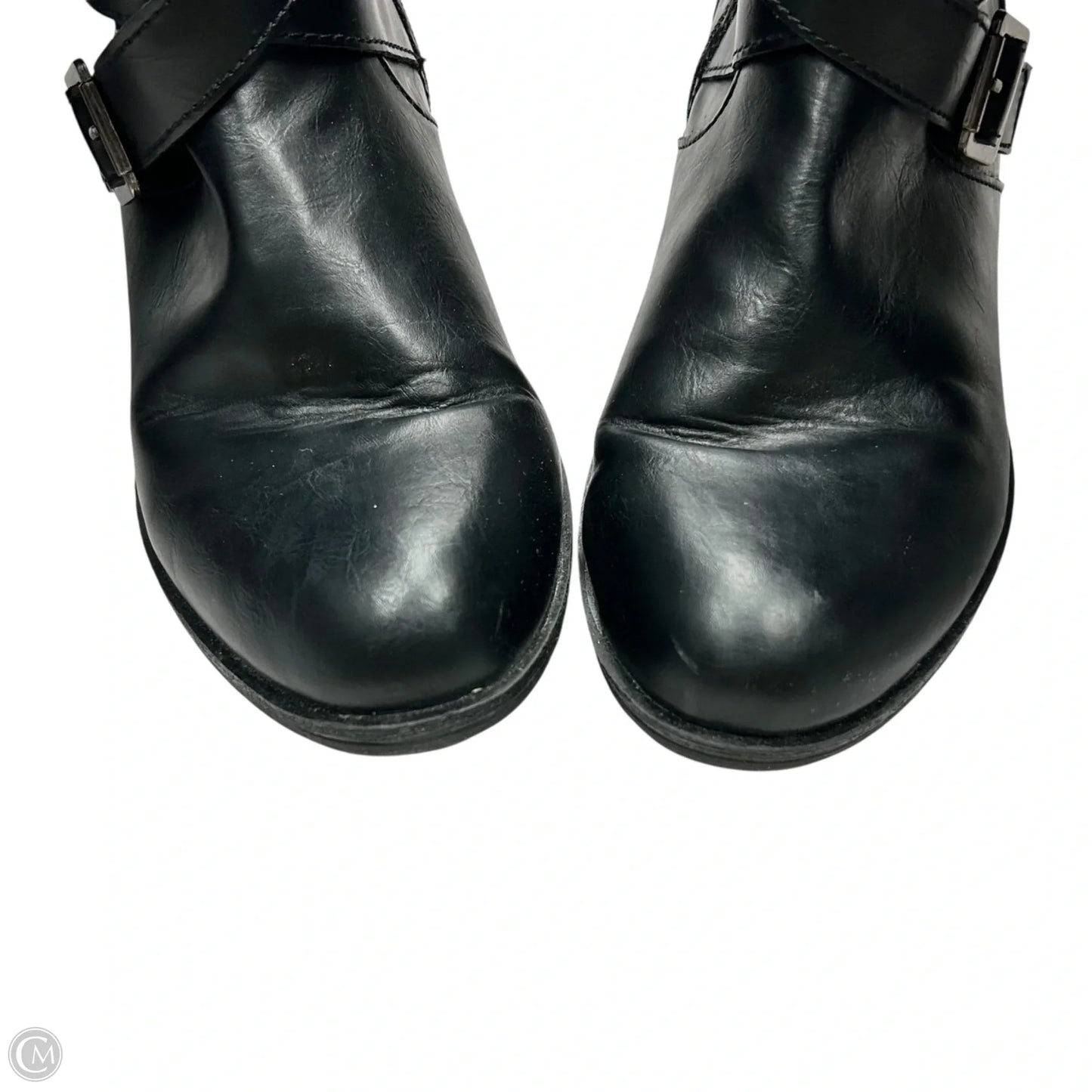 Boots Mid-calf Heels By Arizona Jeans In Black & Brown, Size: 8.5