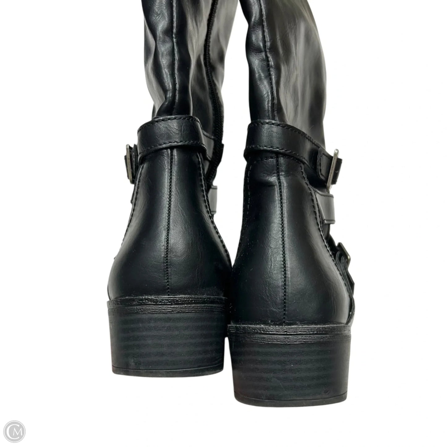 Boots Mid-calf Heels By Arizona Jeans In Black & Brown, Size: 8.5