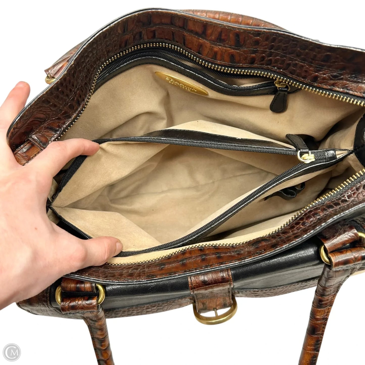 Handbag Designer By Brahmin, Size: Medium