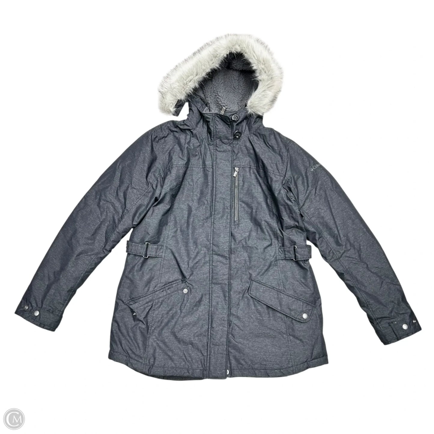 Coat Parka By Columbia In Grey & White, Size: Xl