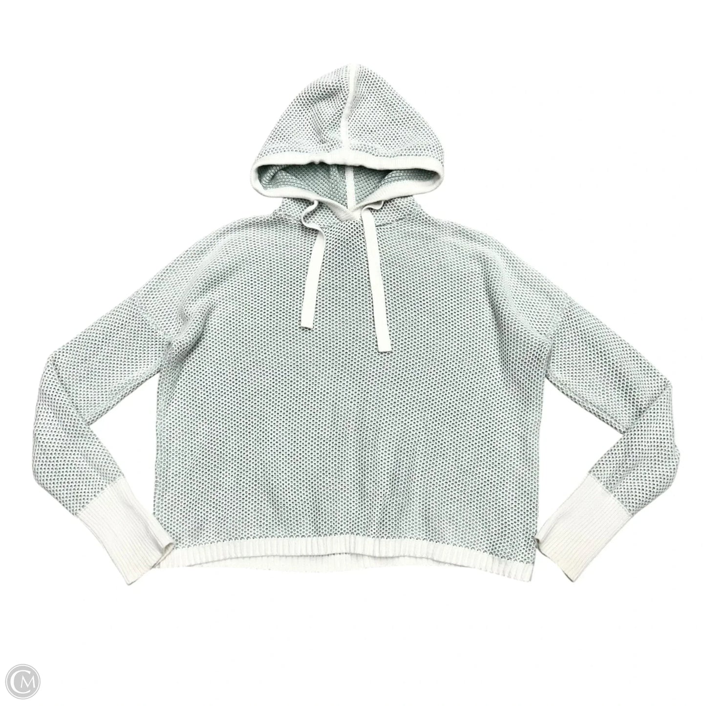 Sweatshirt Hoodie By Rachel Zoe In Blue & White, Size: M