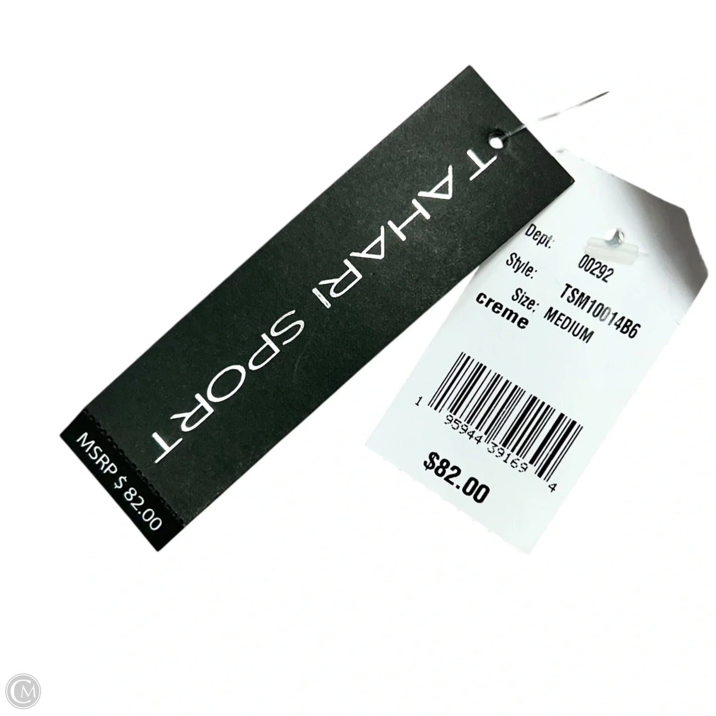 Athletic Leggings By Tahari In Cream, Size: M