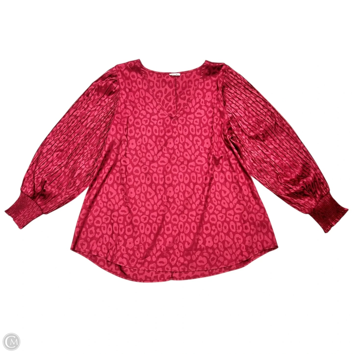 Top Long Sleeve By Jodifl In Red, Size: 1x
