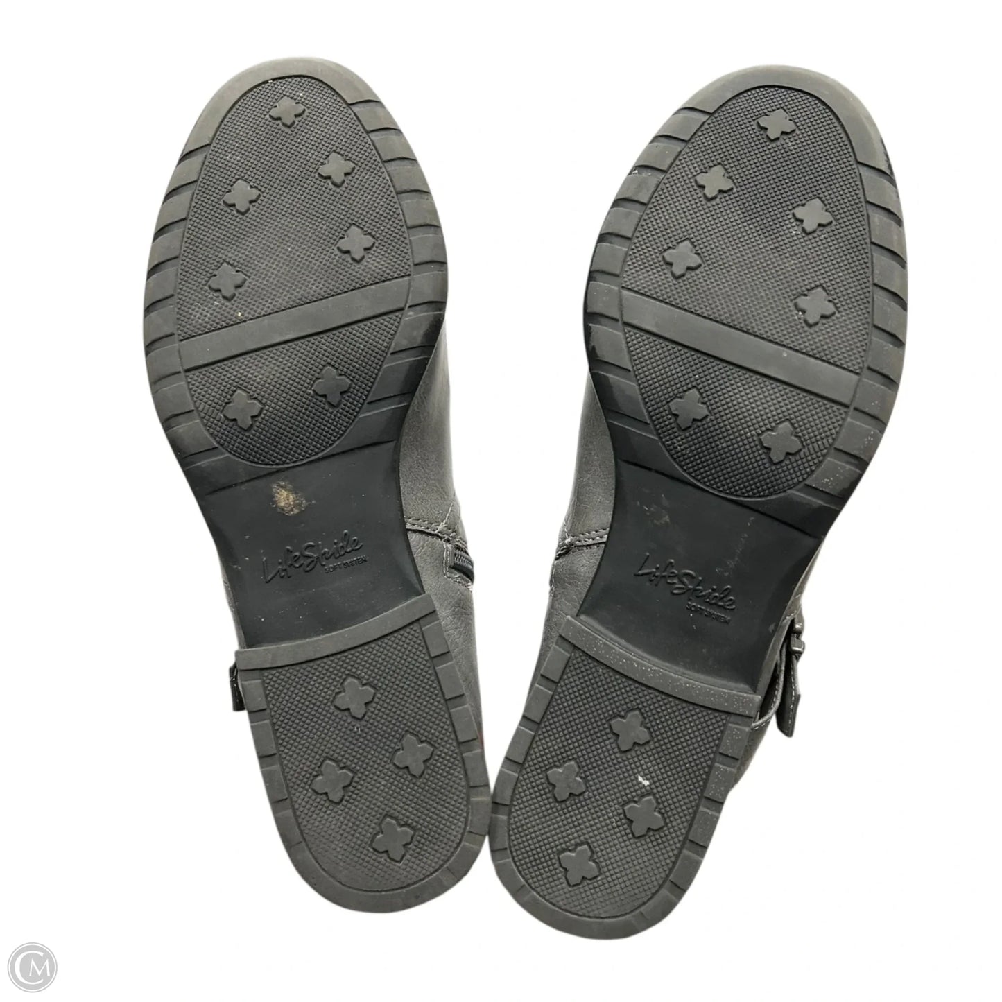 Boots Mid-calf Flats By Life Stride In Grey, Size: 9.5