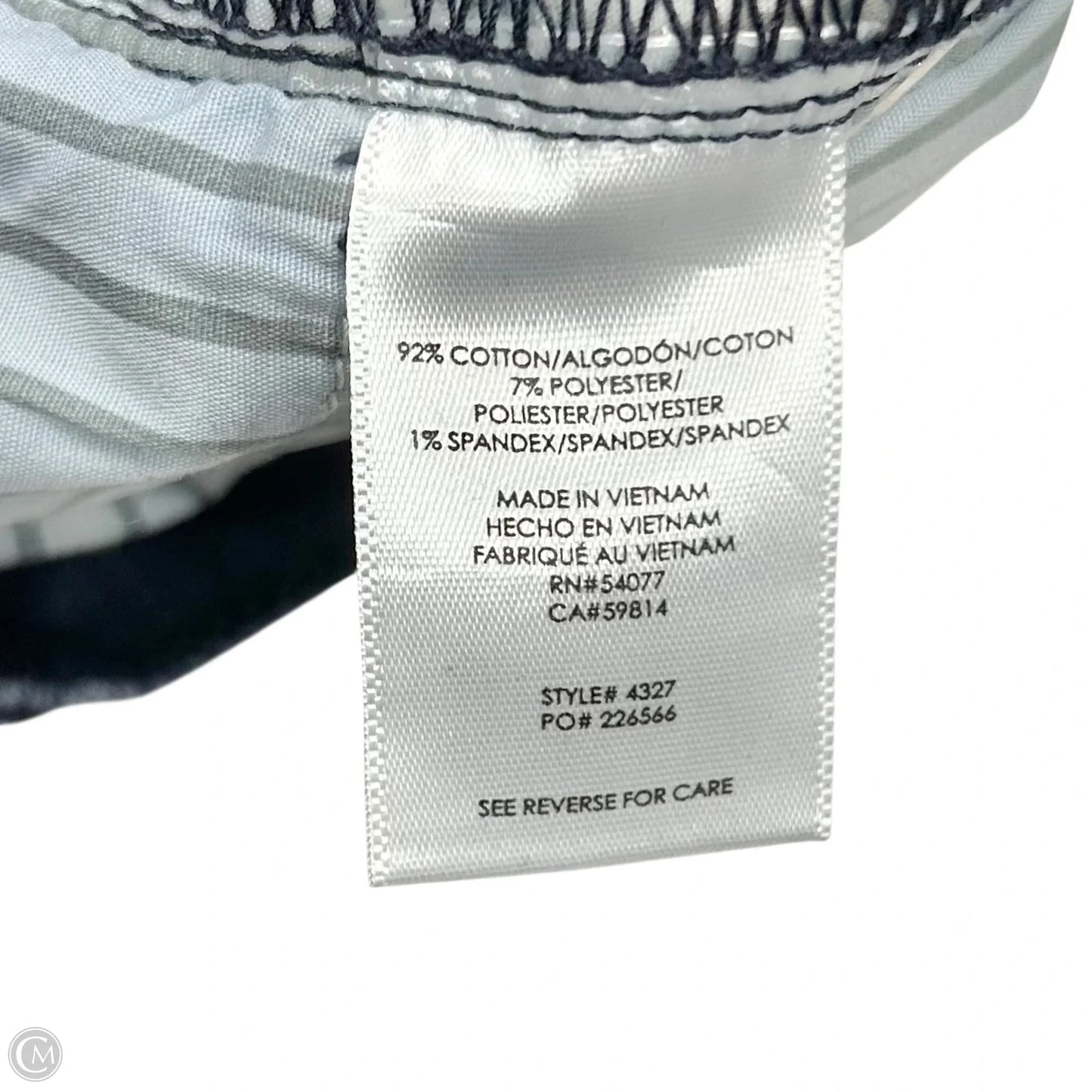 Jeans Straight By Cabi In Blue Denim, Size: 16