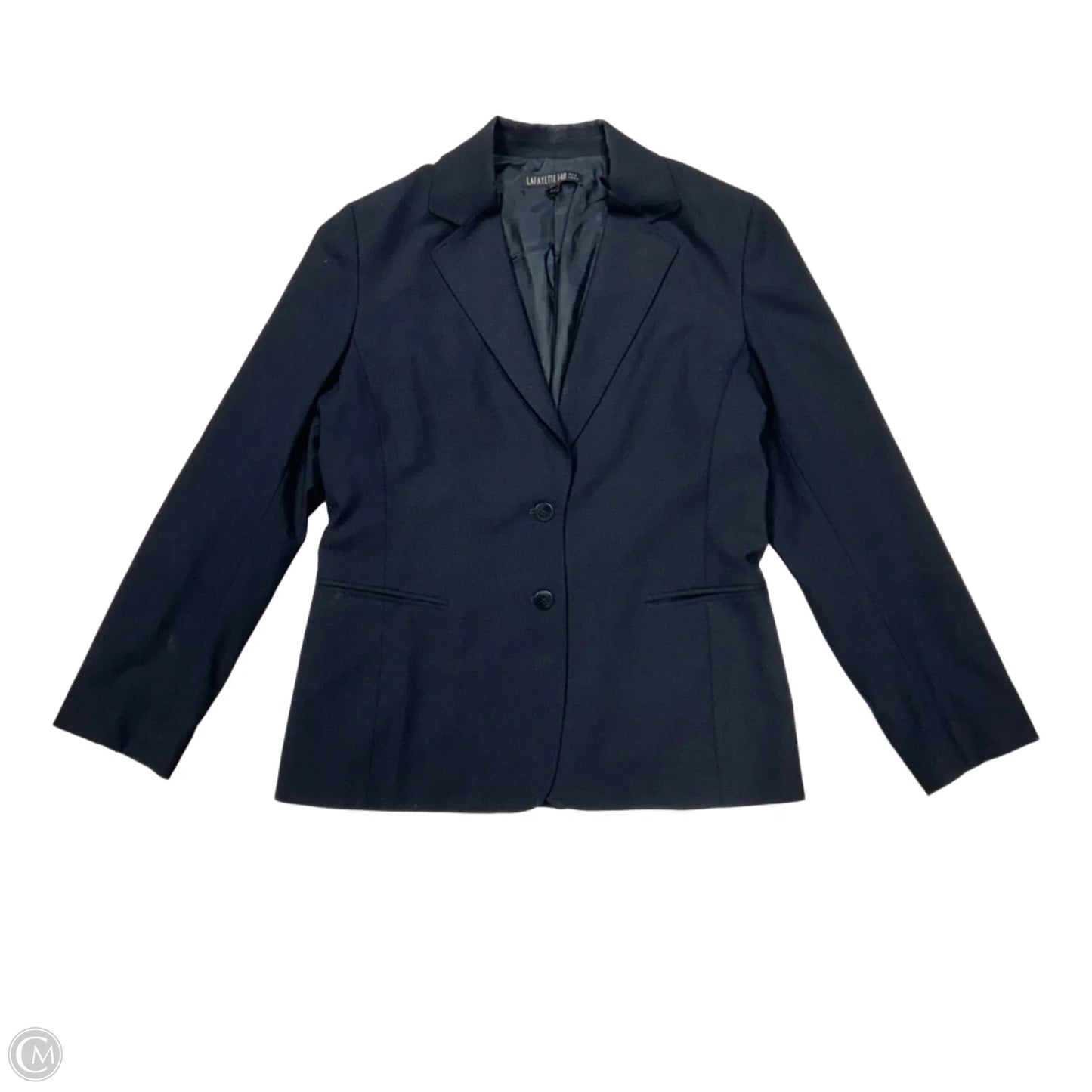 Blazer Designer By Lafayette 148 In Navy, Size: L