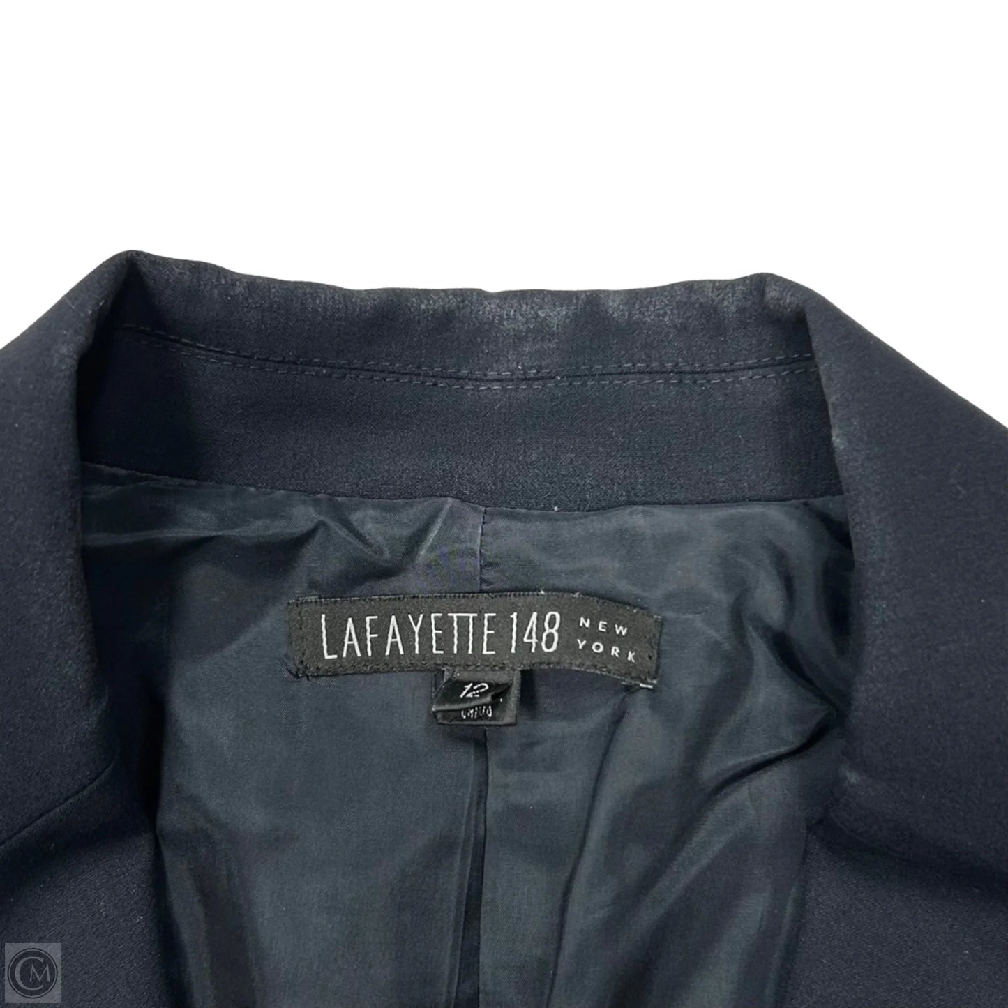 Blazer Designer By Lafayette 148 In Navy, Size: L