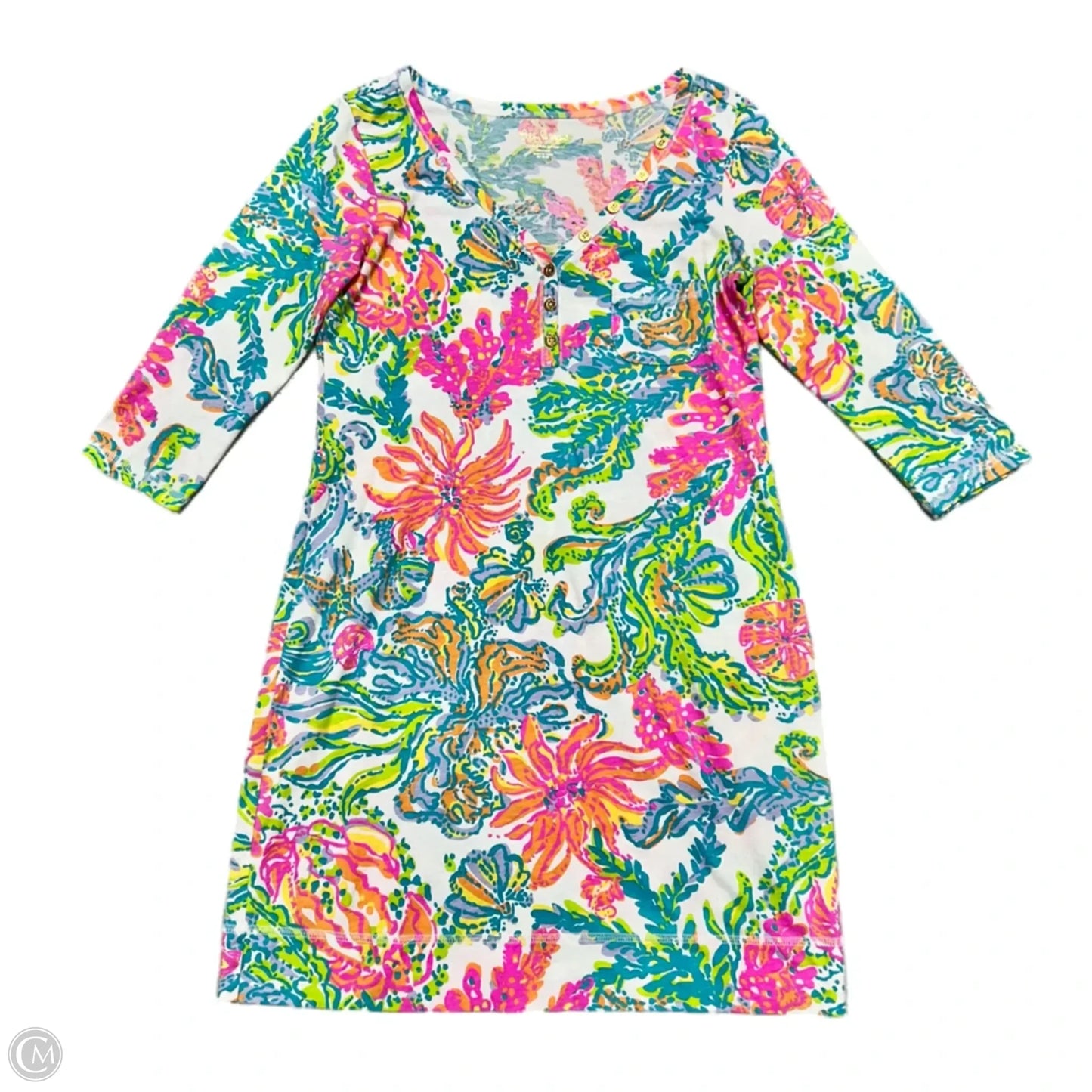 Dress Designer By Lilly Pulitzer In Blue & Pink, Size: M