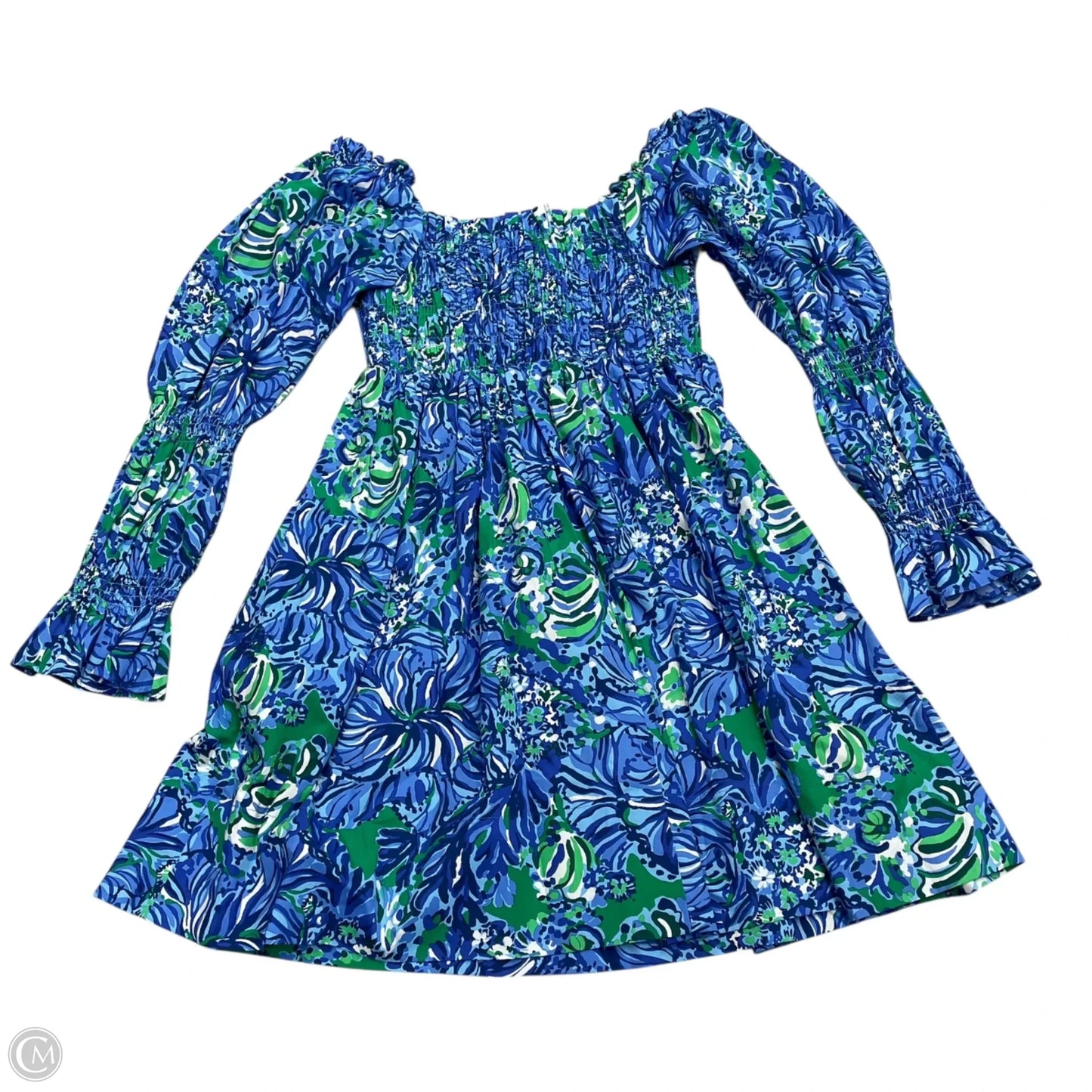 Dress Designer By Lilly Pulitzer In Blue & Green, Size: M