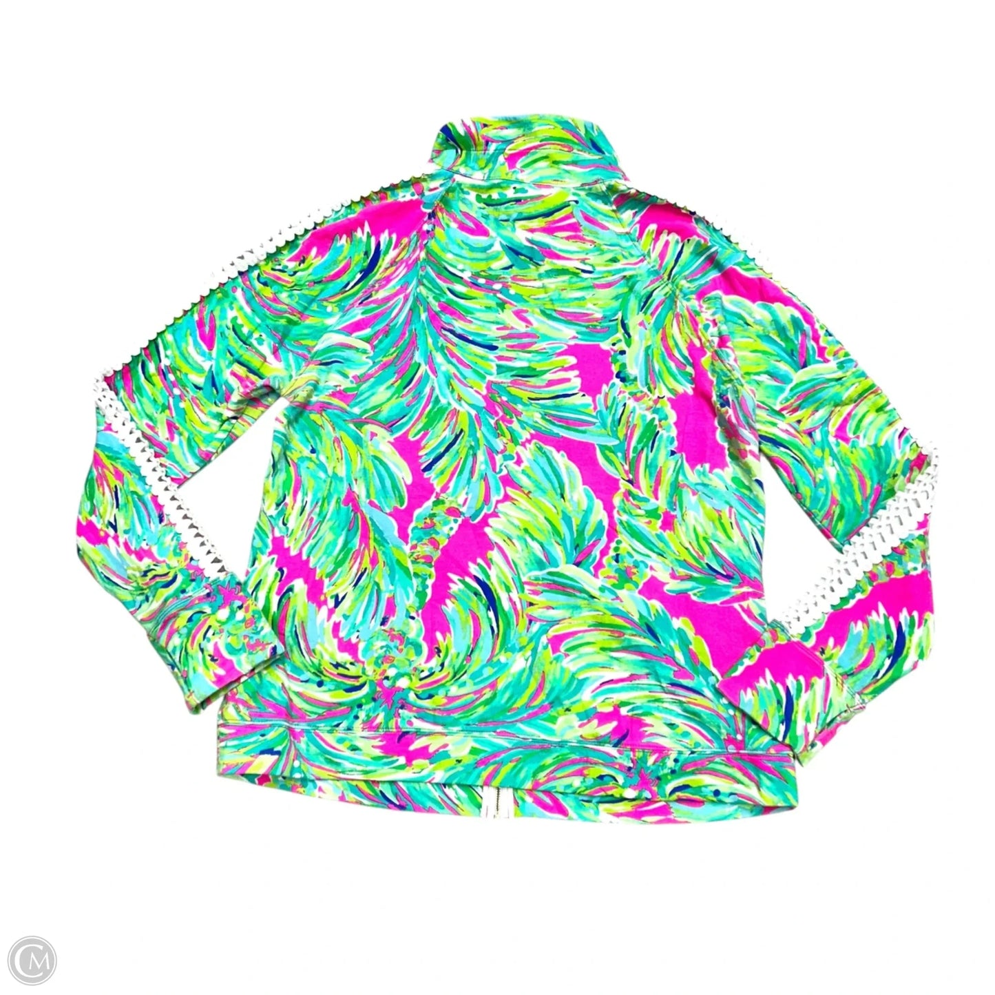 Sweatshirt Designer By Lilly Pulitzer In Green & Pink, Size: L
