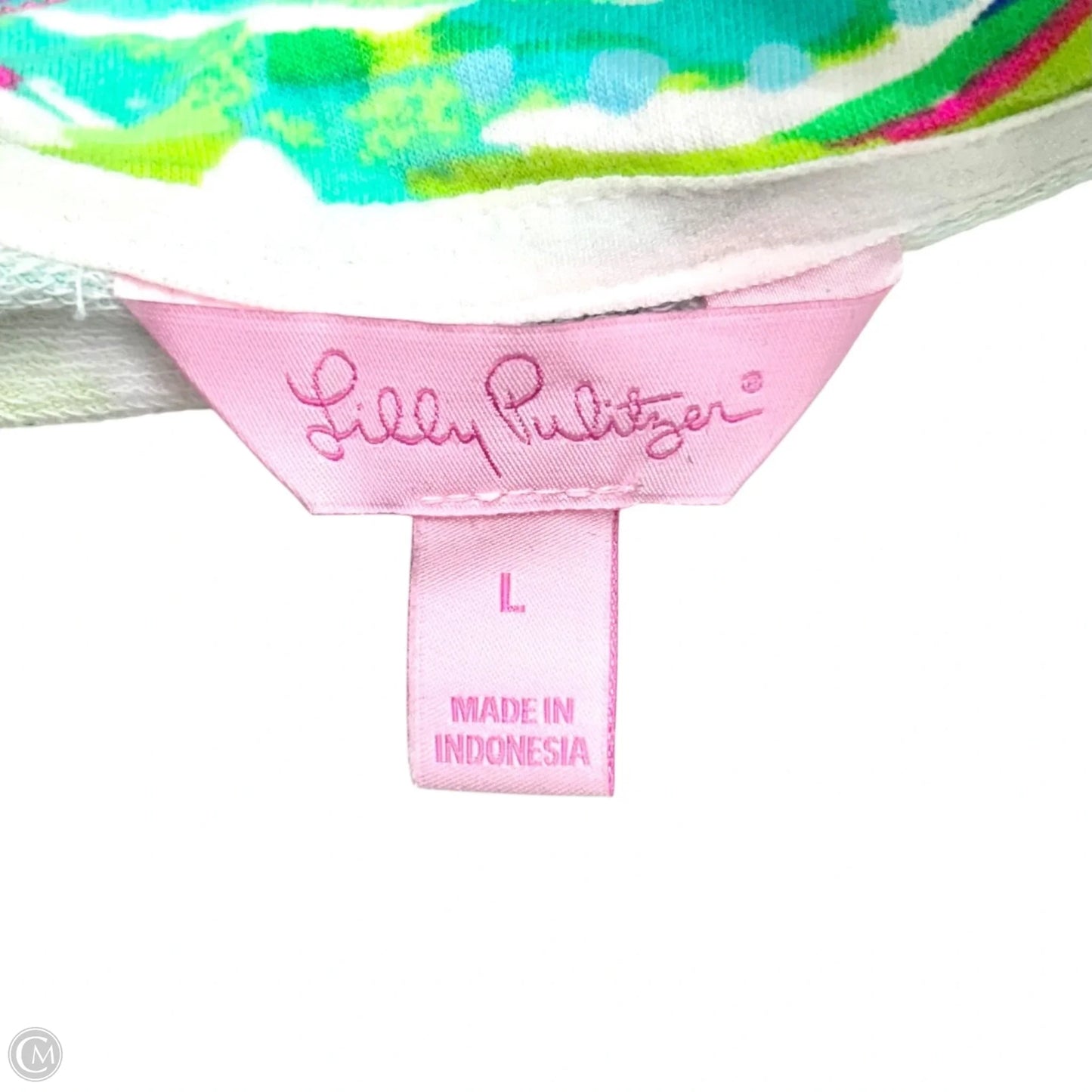Sweatshirt Designer By Lilly Pulitzer In Green & Pink, Size: L