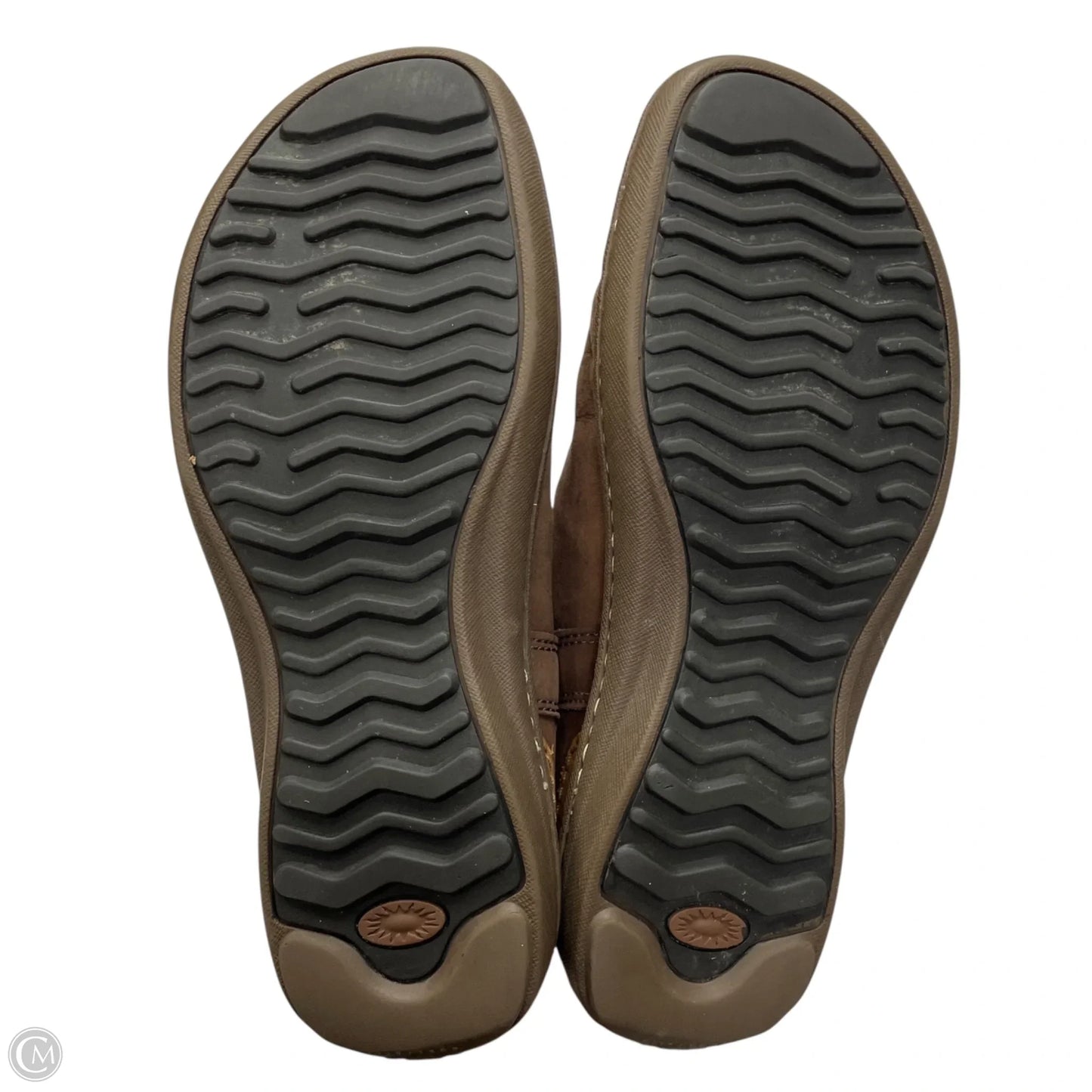 Boots Designer By Ugg In Brown & Cream, Size: 7