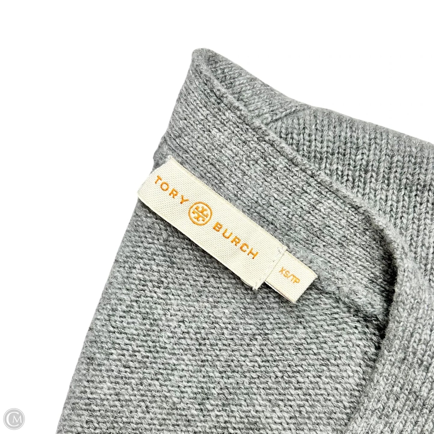 Sweater Cardigan Designer By Tory Burch In Grey, Size: Xs