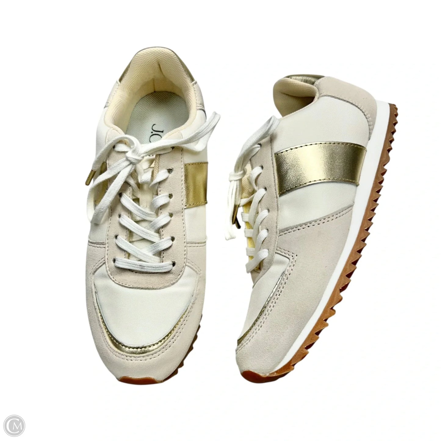 Shoes Sneakers By J. Crew In Gold & White, Size: 6