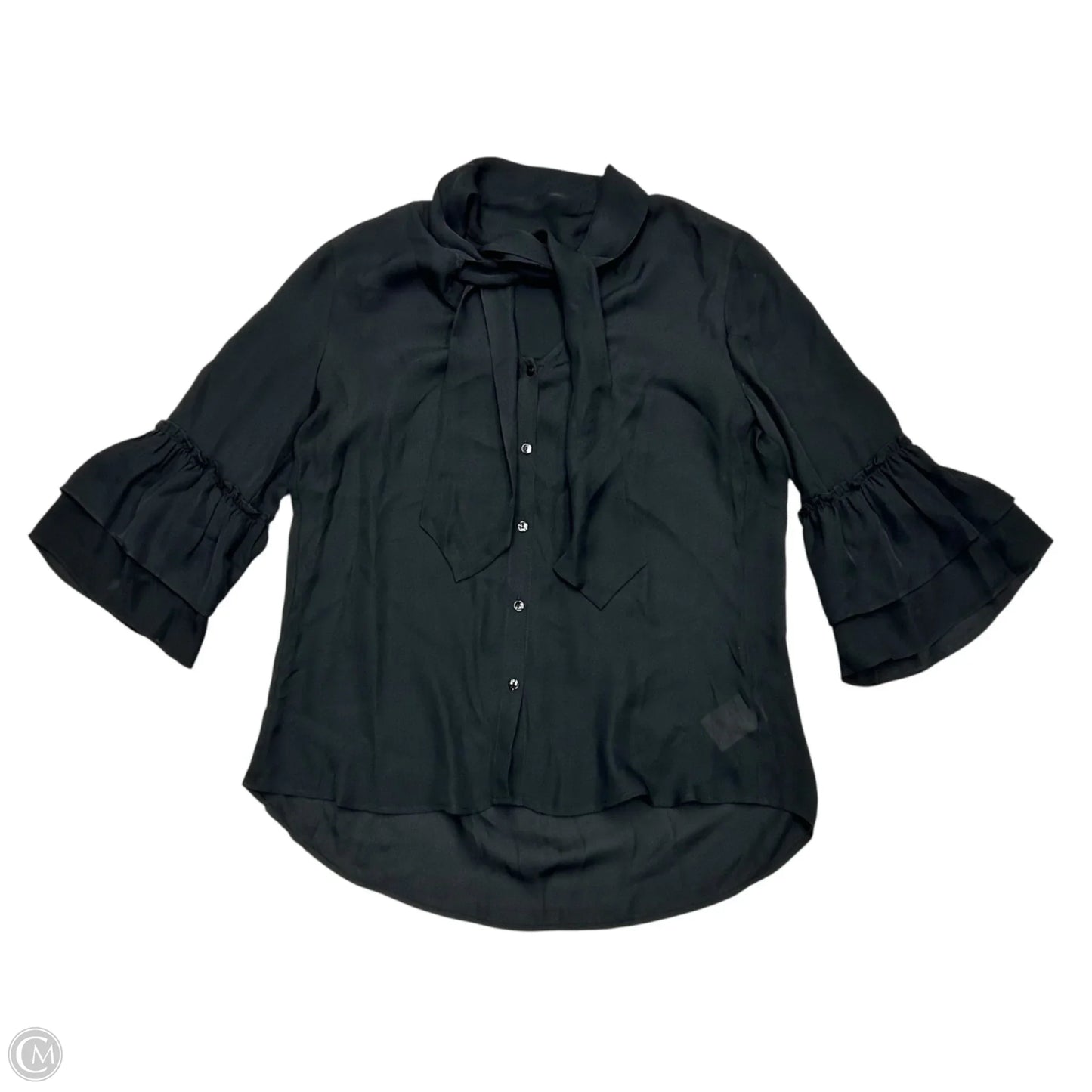 Blouse 3/4 Sleeve By L Agence In Black, Size: S