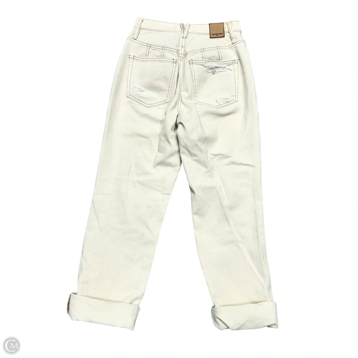 Jeans Straight By We The Free In Cream Denim, Size: 2