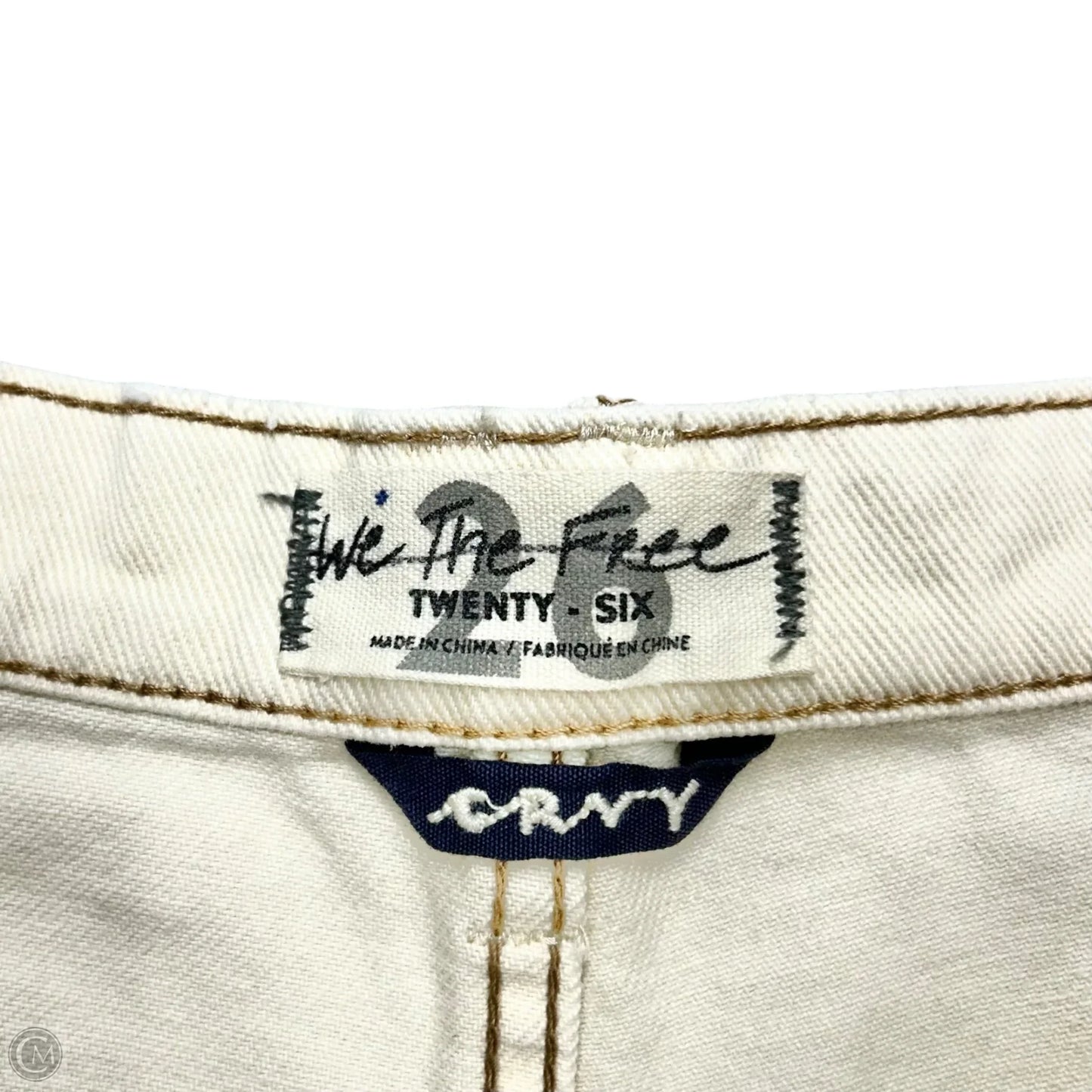 Jeans Straight By We The Free In Cream Denim, Size: 2